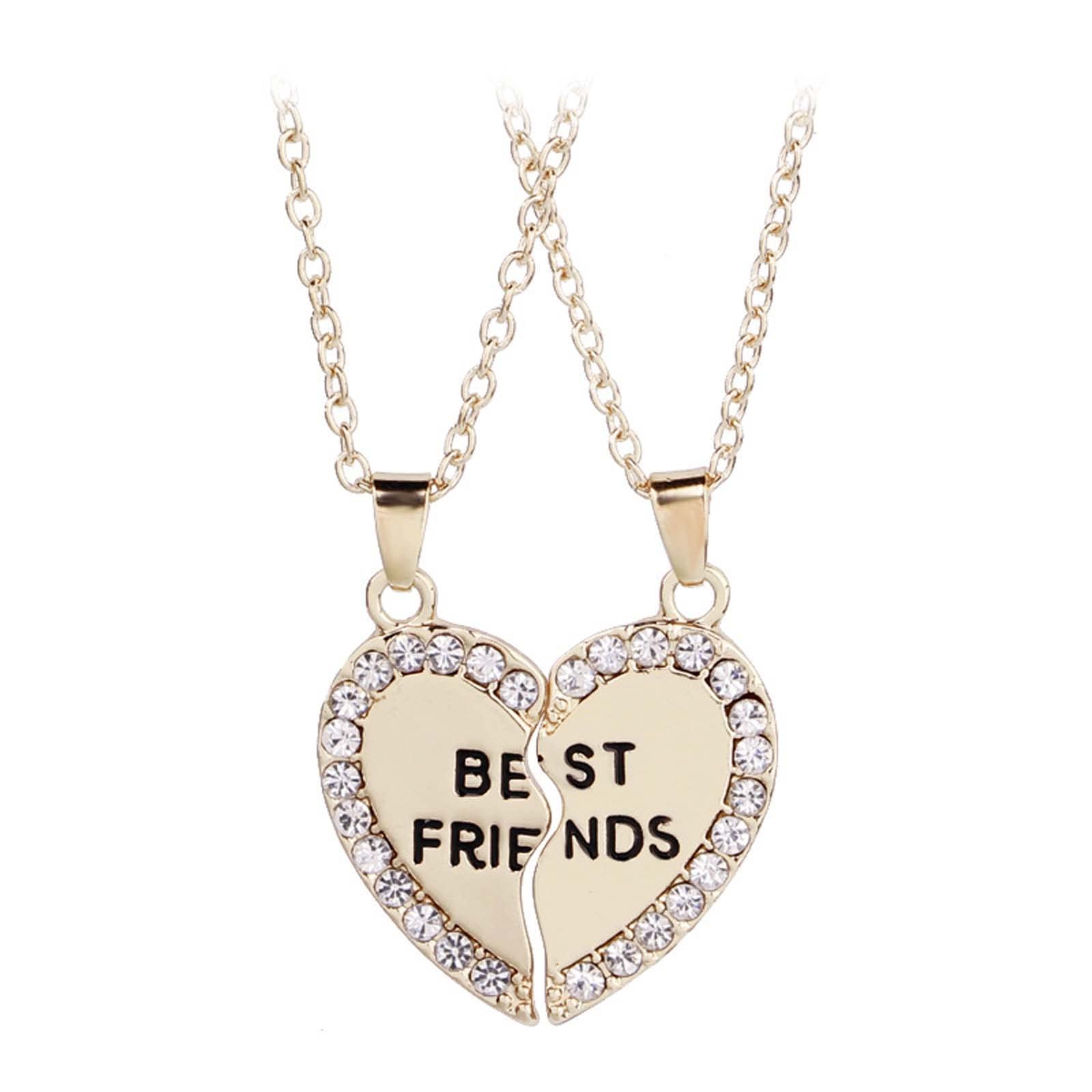 Best Friend Necklaces for Women & Teen Girls - Psiroy Heart Friendship Jewelry Set, Matching BFF Gifts for Birthday, Anniversary & Valentine's Day | Perfect for Sister, Daughter & Bestie Gifts