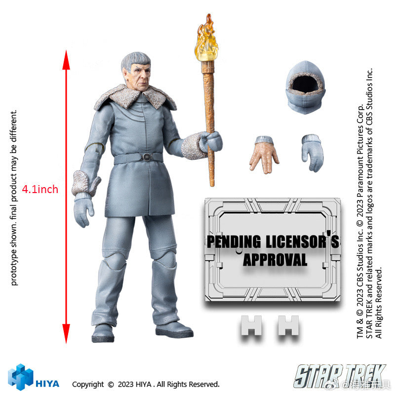 PRE ORDER - 1/18 Scale HIYA 4-Inch Action Figure - Exquisite Mini Series STAR TREK 2009 Spock Prime Collectible - Perfect for Display, Gifts & Star Trek Fans