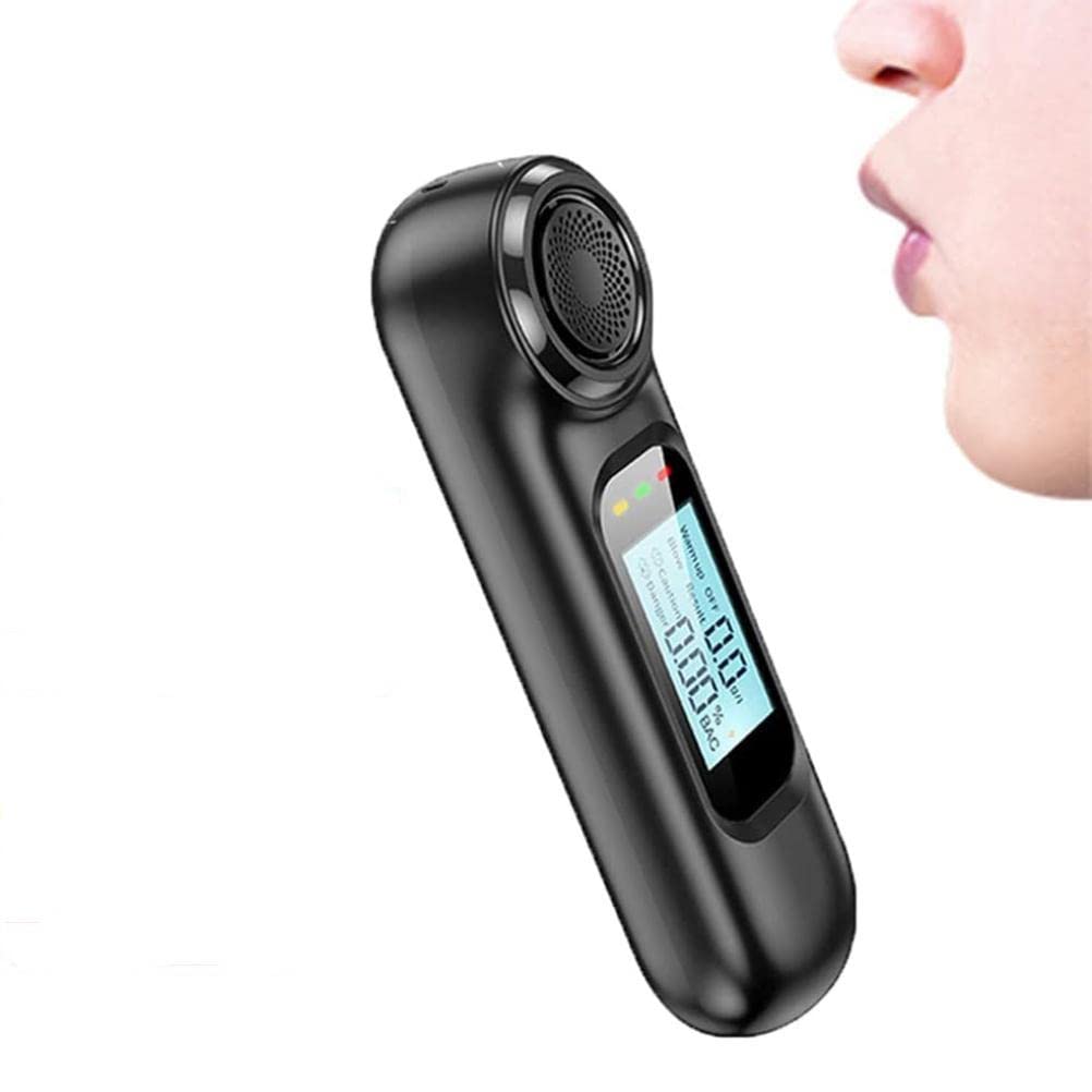 Faruxue Portable Alcohol Breath Tester - Mini Personal Breathalyzer with LCD Display & USB Charging | Non-Contact Professional Alcohol Detector for Workplace, Parties & Road Safety