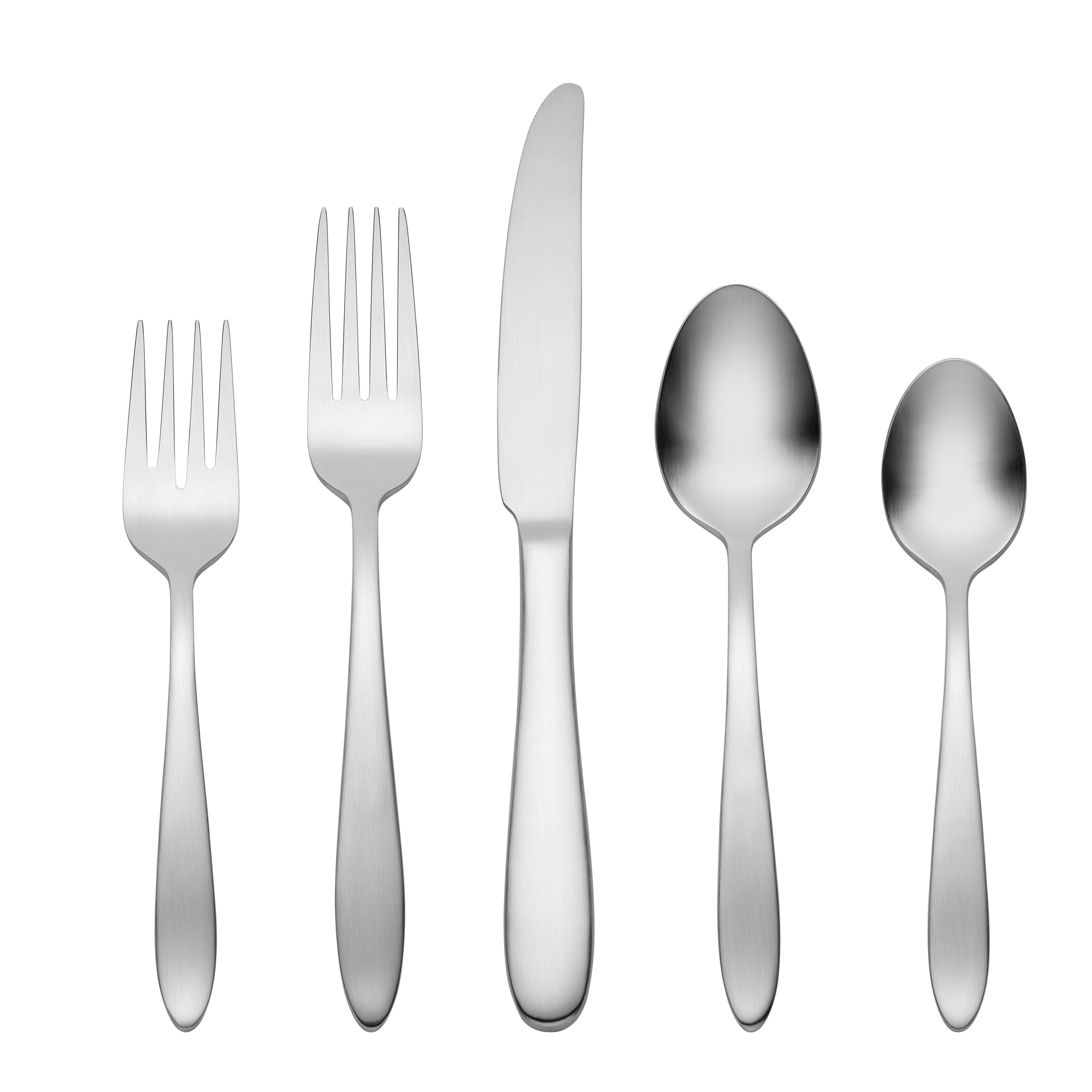 Mooncrest 20-Piece Stainless Steel Satin Flatware Set - Elegant Silverware for Fine Dining, Wedding Registry & Holiday Entertaining