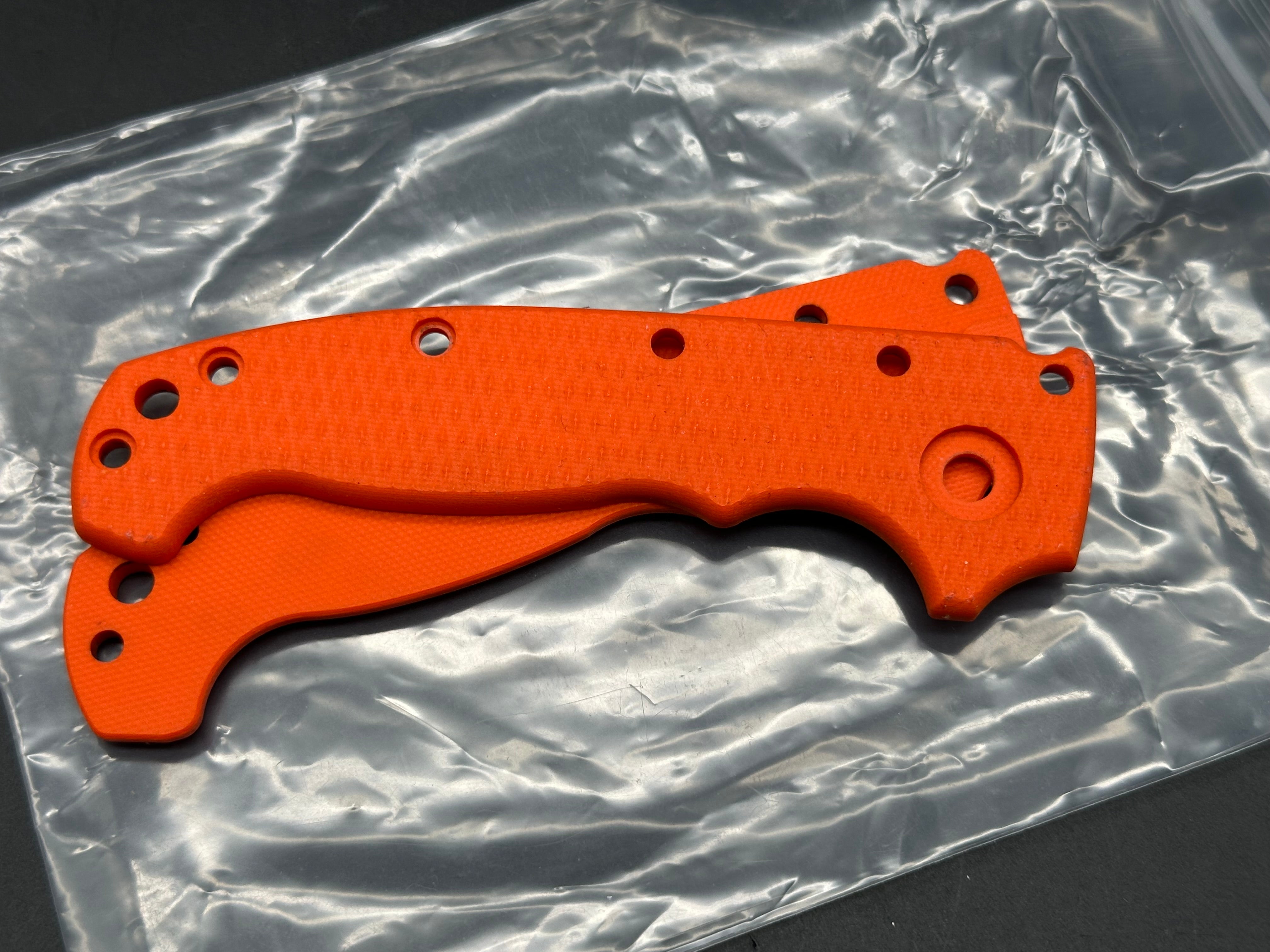 Demko AD20 Orange Knife Scales - Premium G10 Replacement Handles for Tactical & Outdoor Use