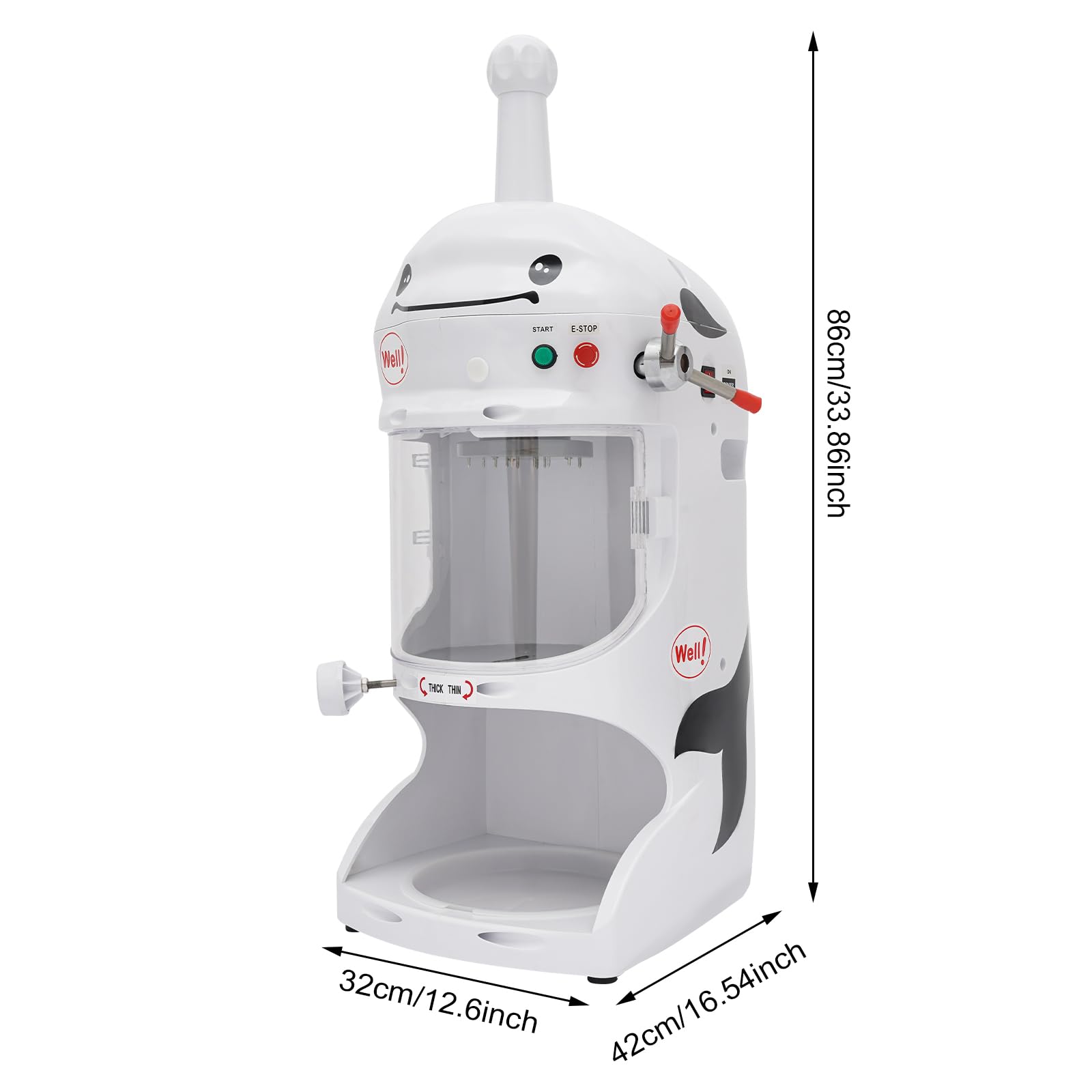 Commercial Electric Ice Shaver Machine - Automatic Snow Cone Maker & Ice Crusher for Shaved Ice - Perfect for Hotels, Bars, Coffee Shops, Restaurants & Home Use