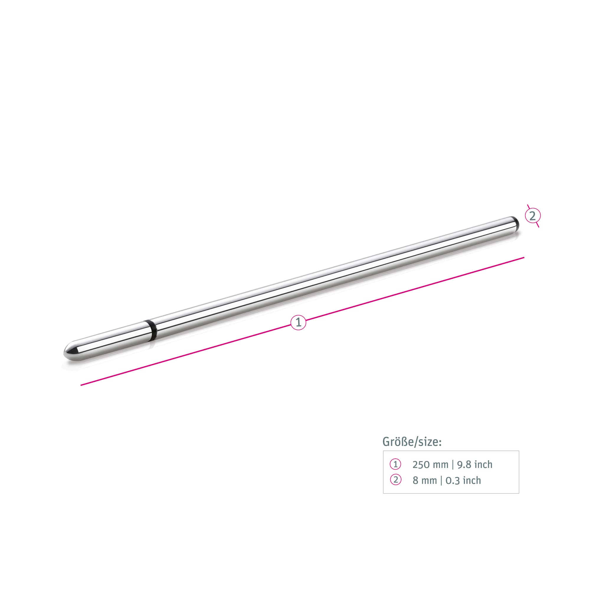 Premium Thin Finn Urethral Sound - Medical Grade Stainless Steel Urethral Dilator for Urology Procedures & Sensual Play - Ideal for Catheter Insertion, Sounding Practice & BDSM Exploration