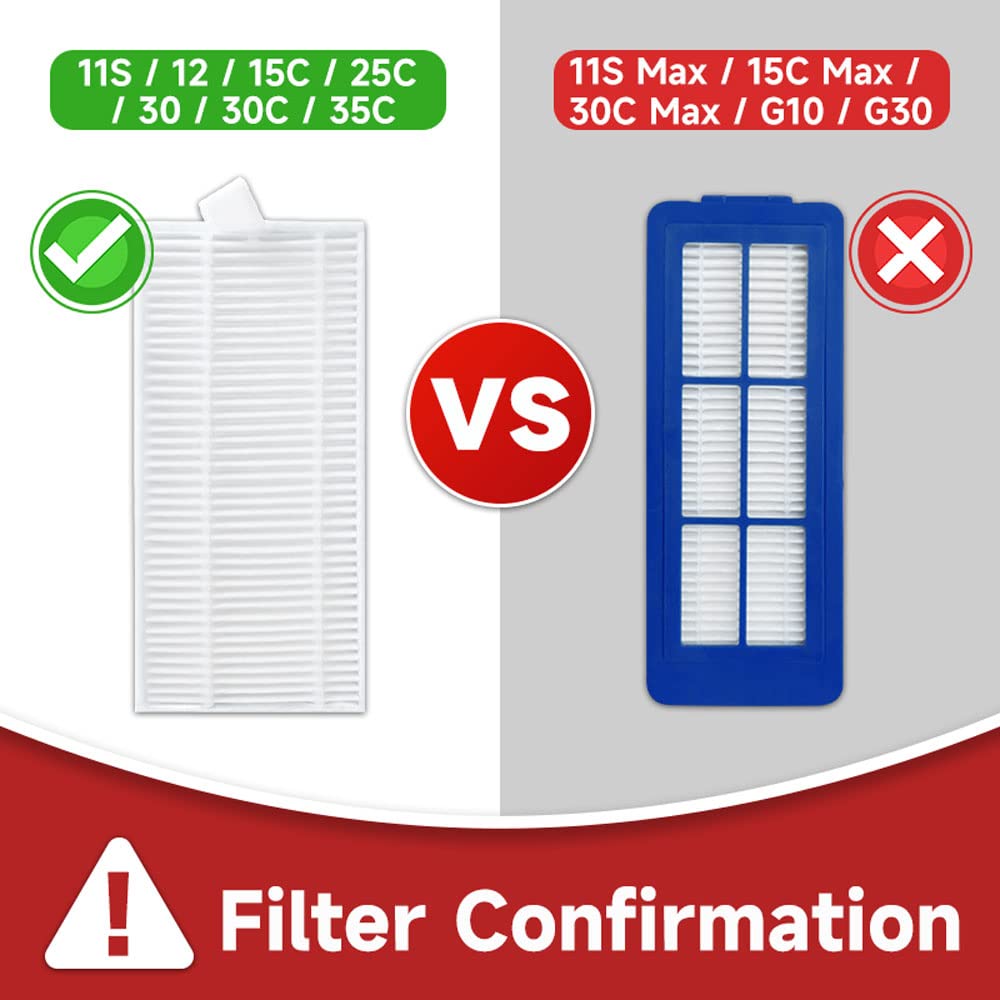 Original: Replacement Parts for eufy robovac 11S, 12, 15T, 15C, 25C, 30, 30C, 35C Slim Carpet Robotic Vacuum Cleaner Hepa Filter Pre-filter Roller Brush Spin Side Brushes Attachment (with Pre-Filter)    Optimized: Genuine eufy RoboVac 11S/12/15T/15C/25C/30/30C/35C Replacement Parts Kit – HEPA Filter, Pre-Filter, Roller Brush, Side Brushes – Compatible with Slim Carpet Robot Vacuums – Perfect for Home Cleaning & Maintenance