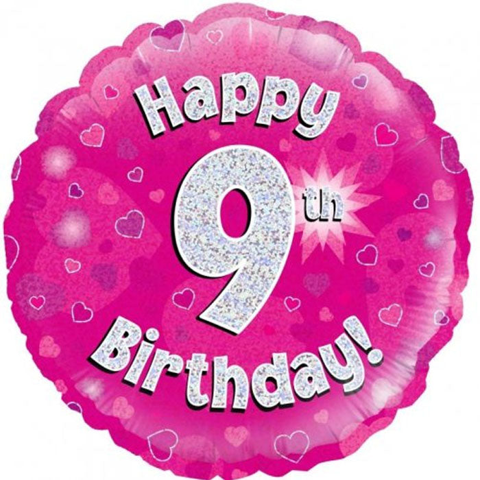 Pink Holographic Milestone Birthday Foil Balloons - 24 Pack for 1st, 16th, 21st, 30th, 40th, 50th Birthday Party Decorations - Perfect for Baby Showers, Anniversaries & Special Celebrations
