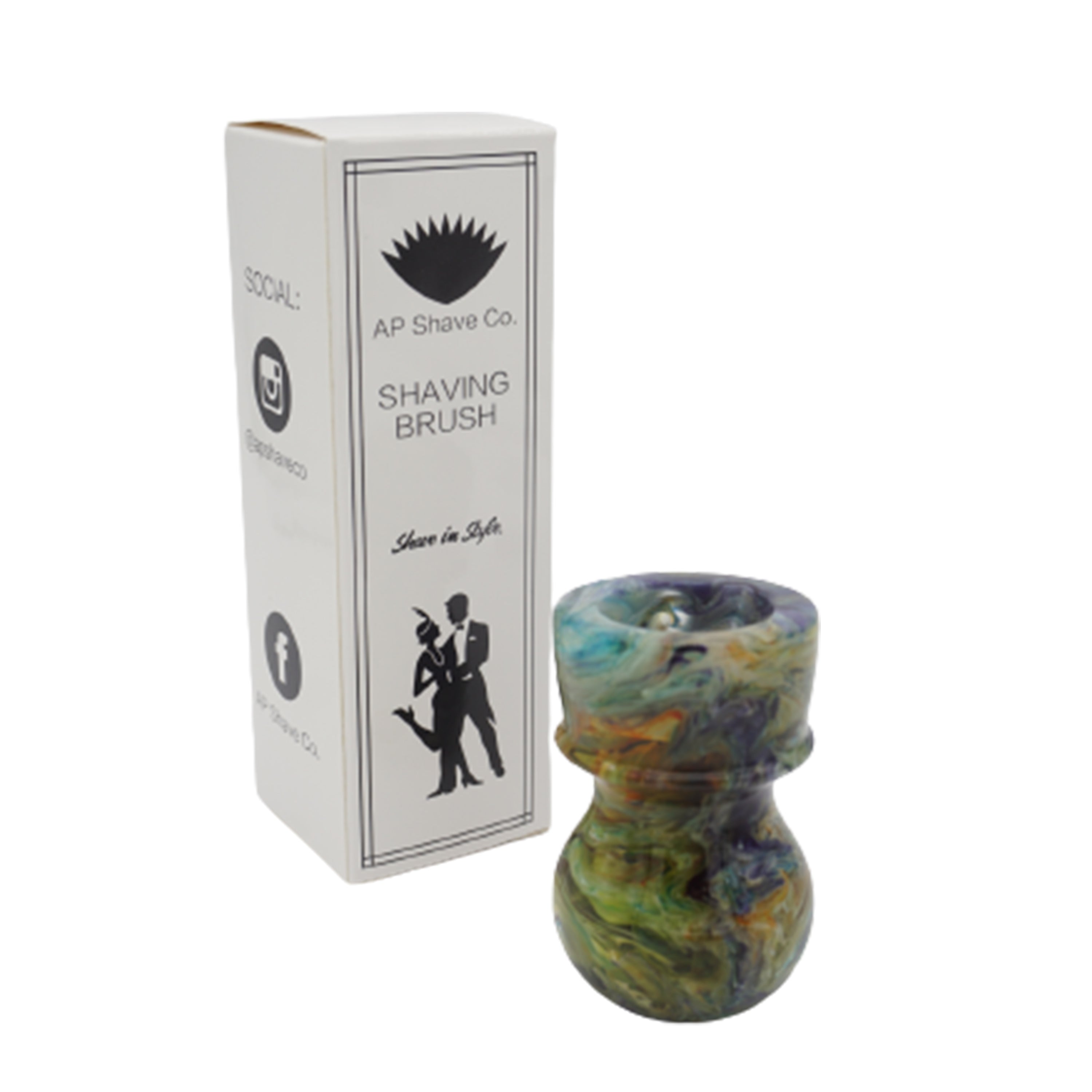 Premium Handcrafted Shaving Brush Handle for Men - Summer Edition - Fits 24mm & 26mm Knots - Perfect for Wet Shaving, Grooming Kits & Luxury Bathroom Essentials