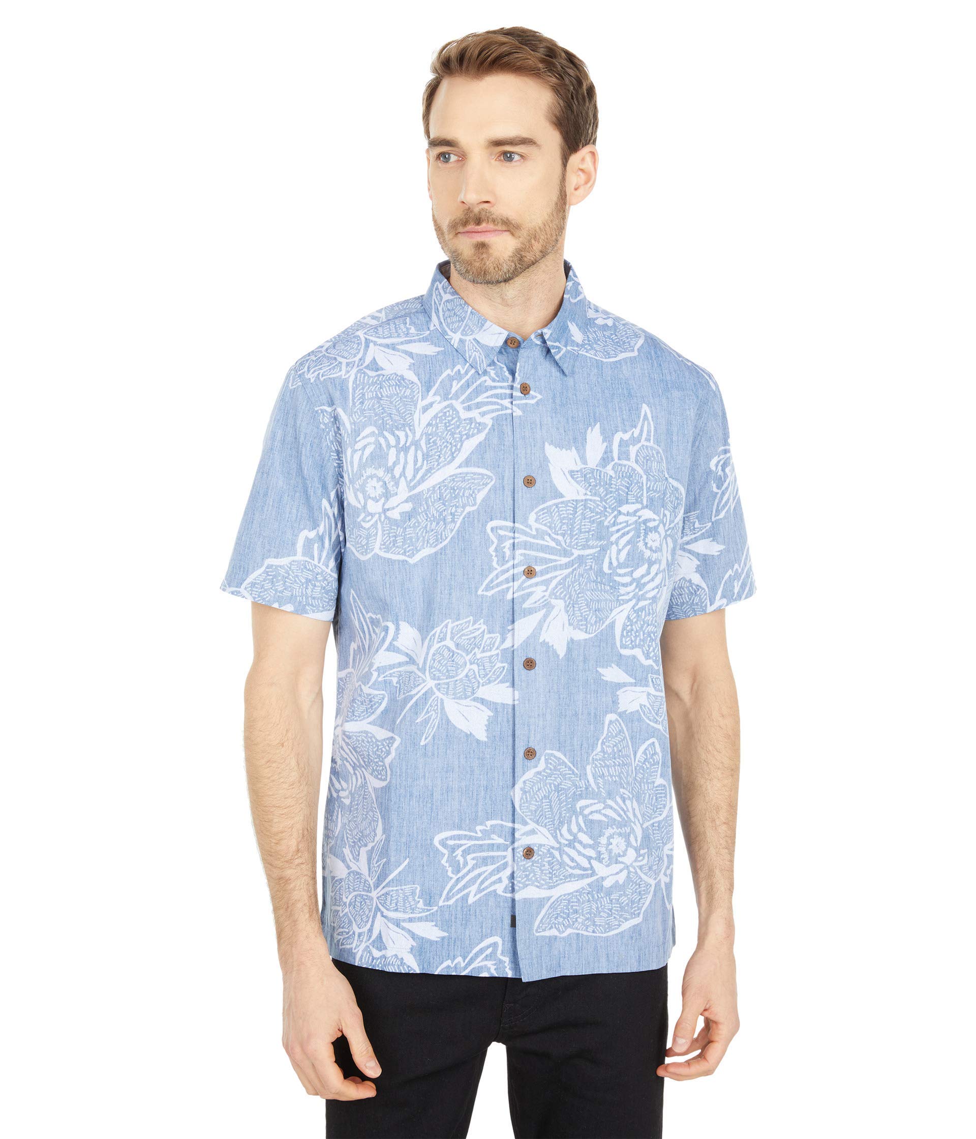 Quiksilver Men's Hatch Rose Woven Shirt - Lightweight Casual Button-Up for Summer Beach & Outdoor Activities