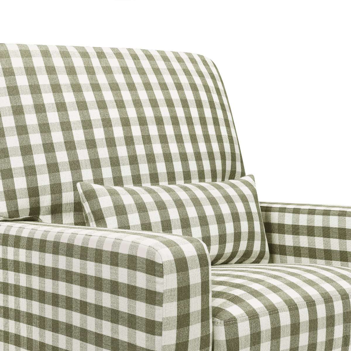 Crawford Pillowback Comfort Swivel Glider Recliner Chair - Ergonomic Nursery Rocking Chair for Breastfeeding, Living Room & Nursery, Soft Upholstered Glider with Smooth 360° Swivel Motion