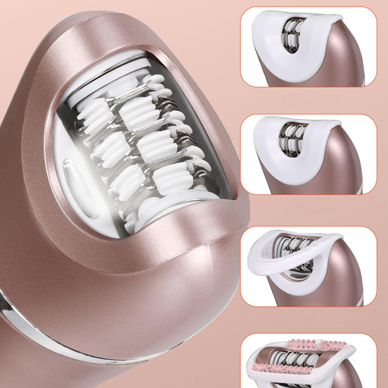 3-in-1 Electric Epilator for Women - Painless Hair Removal Device & Gentle Trimmer - Rechargeable Lady Shaver for Legs, Underarms, Bikini Line - At-Home Hair Remover for Smooth Skin (Perfect for Travel, Gym & Daily Beauty Routine)