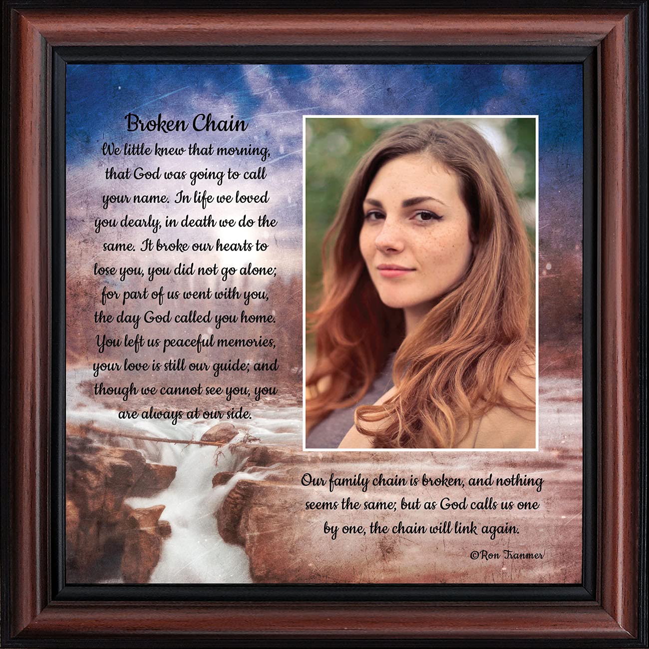 Broken Chain Memorial Frame - Sympathy Gift for Loved Ones | Home Décor & Remembrance