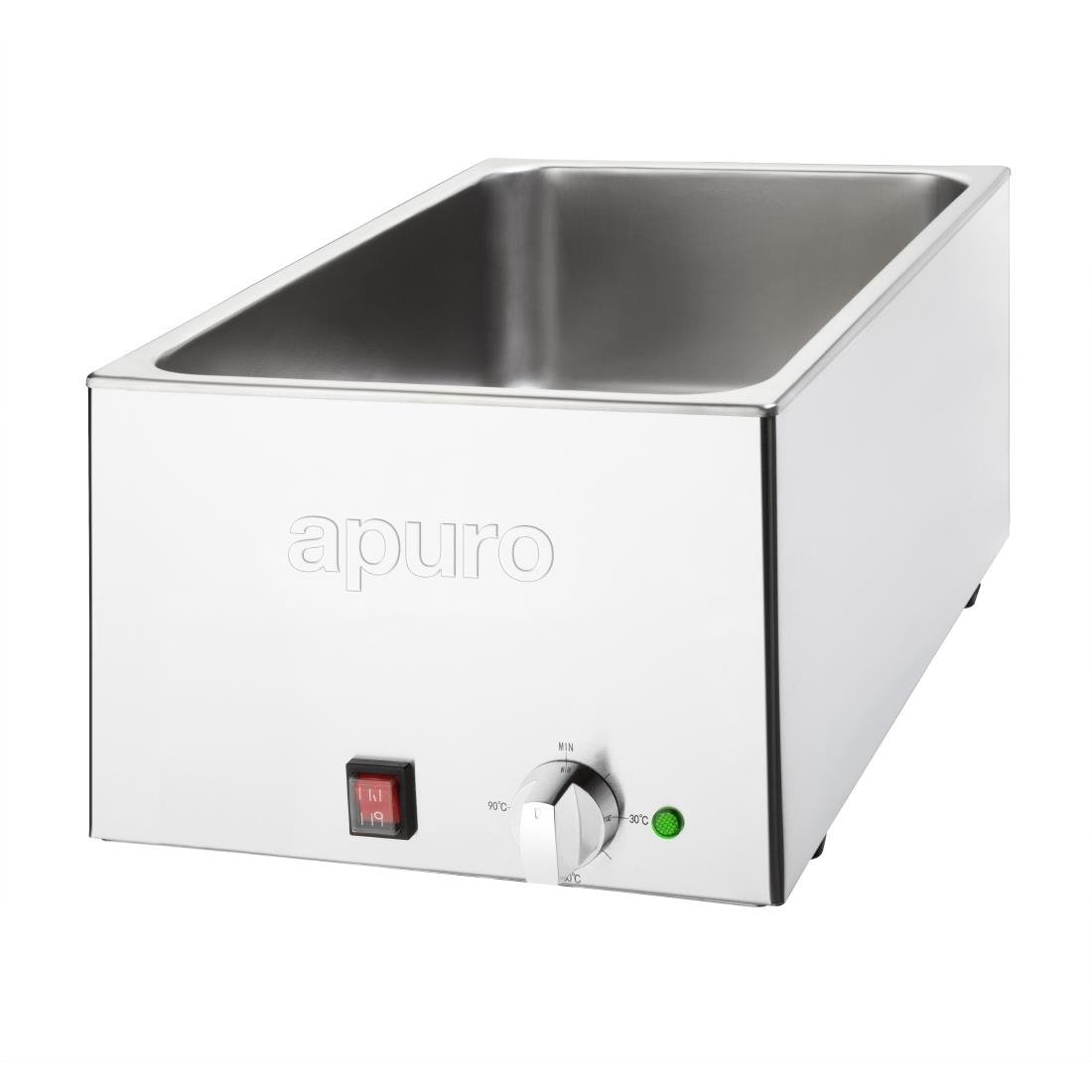 Apuro Bain Marie Base Unit - Commercial Food Warmer for Restaurants, Catering & Buffets | Stainless Steel Countertop Food Holding Station for Hot & Cold Dishes