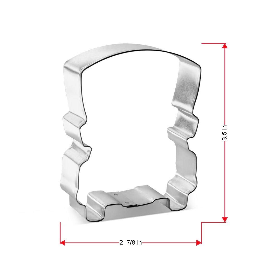 3.5 Inch School Bus Front Cookie Cutter - USA Made Tin Plated Steel Cookie Mold for Baking, Party Favors & School Themed Events