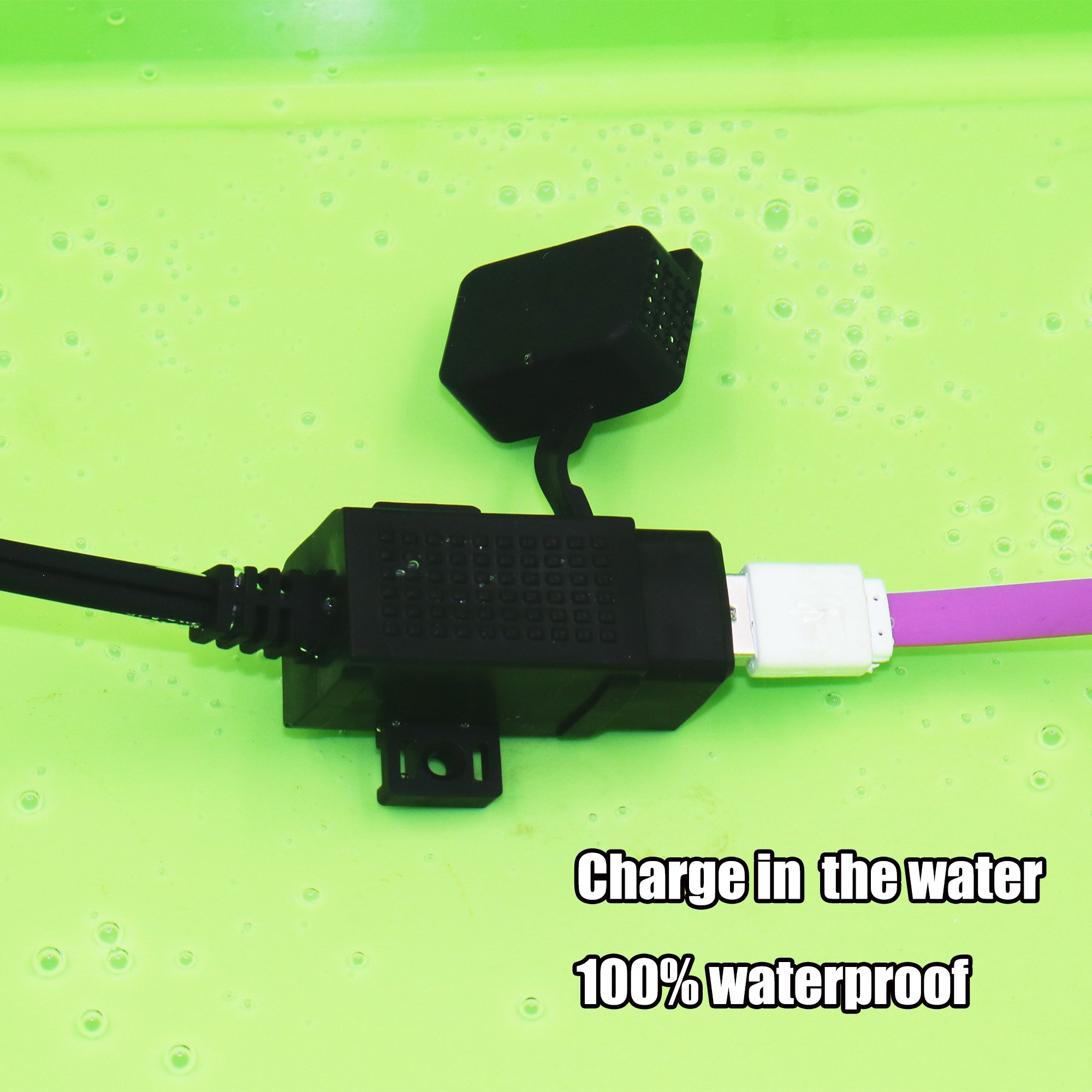 MOTOPOWER MP0609C 3.1A Waterproof Dual USB Charger for Motorcycle - SAE to USB Adapter for Phone, Tablet, GPS - Perfect for Road Trips & Outdoor Adventures