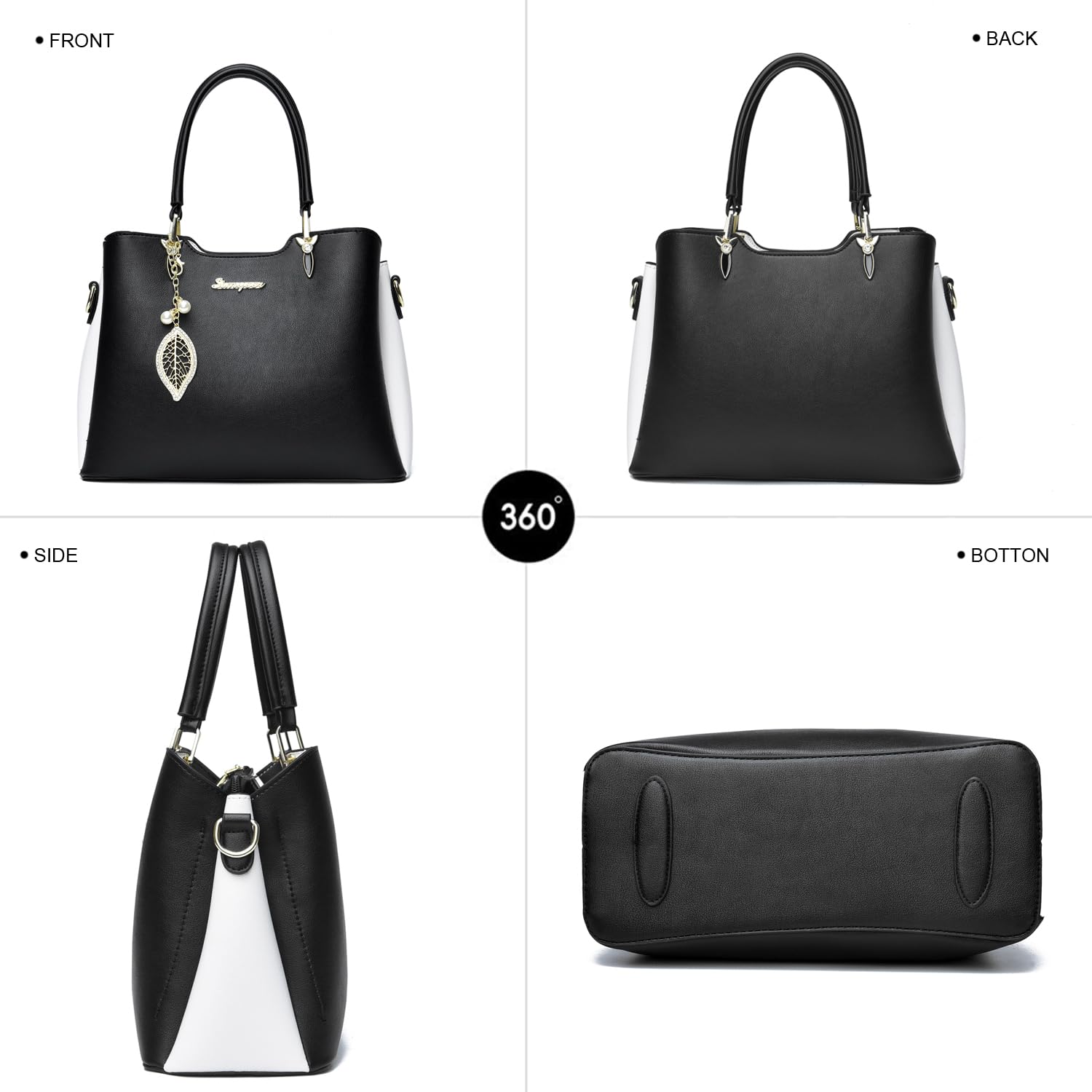 Stylish Women's PU Leather Satchel Purses & Handbags - Tote, Top Handle, Shoulder & Crossbody Bags for Work, Travel & Everyday Use