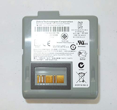 Original Zebra Battery for RW420 Mobile Printers - CT17102-2 Replacement Battery Pack | High Capacity Power Supply for On-the-Go Printing | Ideal for Warehouse, Retail & Logistics Professionals