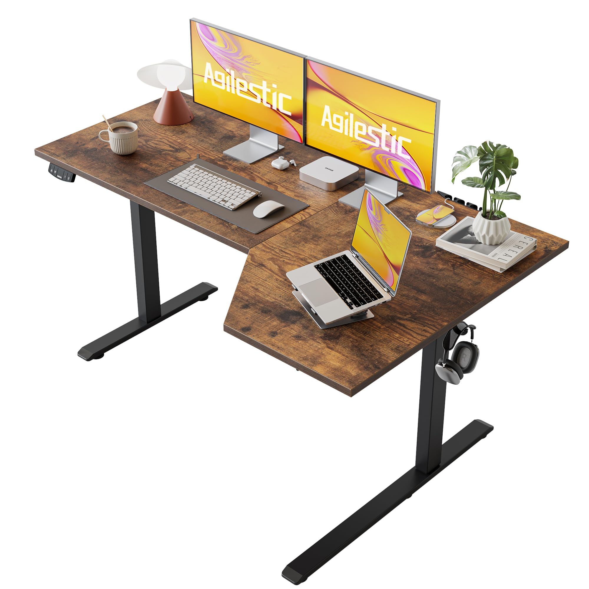Agilestic Electric L-Shaped Standing Desk 59