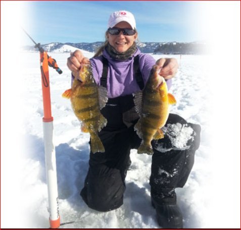 Orange - Premium All-in-One Ice Fishing Kit (2-Pack) for Winter Angling Adventures - Perfect for Ice Fishing, Camping & Outdoor Sports