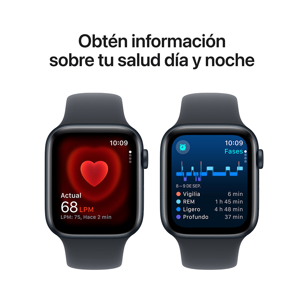 Apple Watch SE GPS 44mm Midnight Aluminum Case with Midnight Sport Band S/M - Perfect for Fitness Tracking, Workouts & Everyday Wear