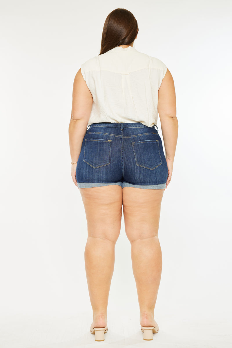 Gabriella High Rise Shorts for Women - Plus Size Denim Shorts | Comfortable & Stylish for Summer, Casual Outings & Beach Wear