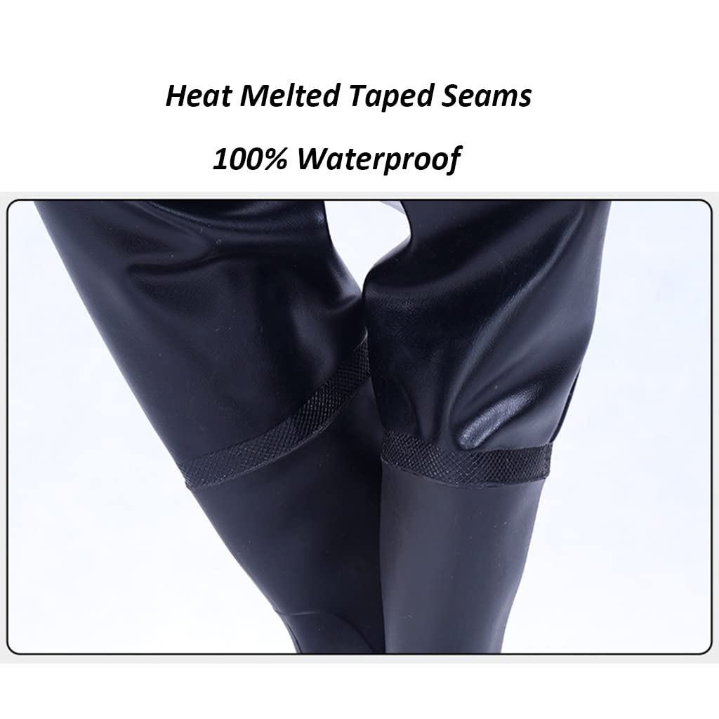 Full Body Wrap Chest Waders with Boots - Waterproof & Breathable Fishing Waders for Men & Women - Seam Sealed Bootfoot Design - Ideal for Fly Fishing, Duck Hunting & Outdoor Water Activities