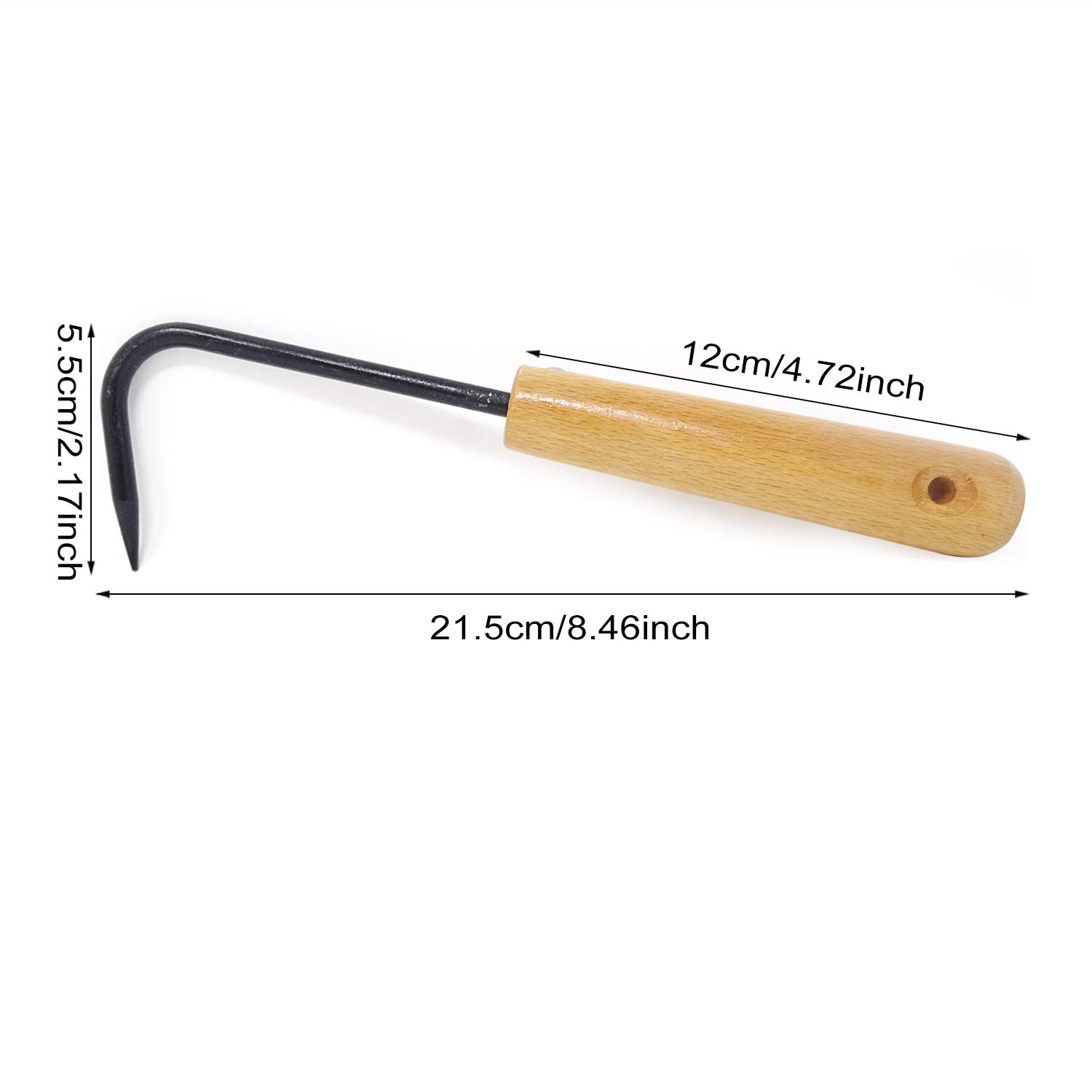 Honbay 1PCS Single-Claw Hand Weeder Tool - 8.5 Inch Stainless Steel Garden Weeder for Efficient Weed Removal - Perfect for Home, Outdoor, Lawn & Vegetable Garden Care