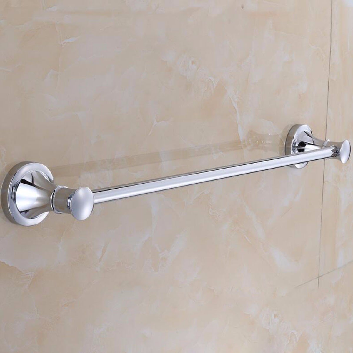 Stainless Steel Towel Rack - Single Rod Chrome Bathroom Towel Bar for Hand & Bath Towels | Durable & Rustproof Bathroom Hardware | Perfect for Showers, Bathrooms & Spa Areas