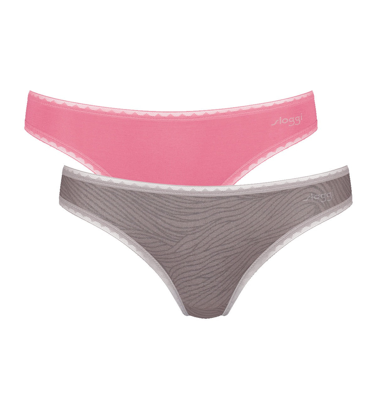 SLOGGI GO Brazilian Bikini Underwear 2-Pack - Comfortable Seamless Panties for Women, Perfect for Yoga, Beach & Everyday Wear