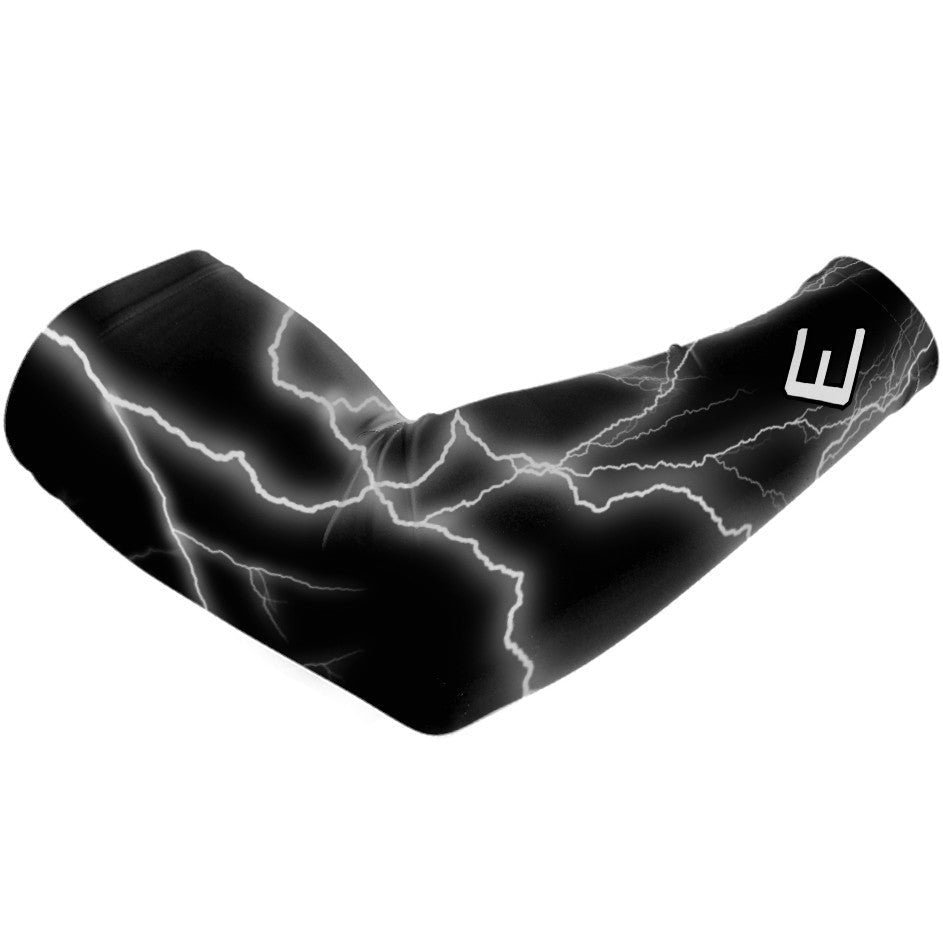 White Lightning Arm Sleeve - UV Protection Cooling Compression Sleeves for Men & Women | Perfect for Running, Cycling, Basketball & Outdoor Sports