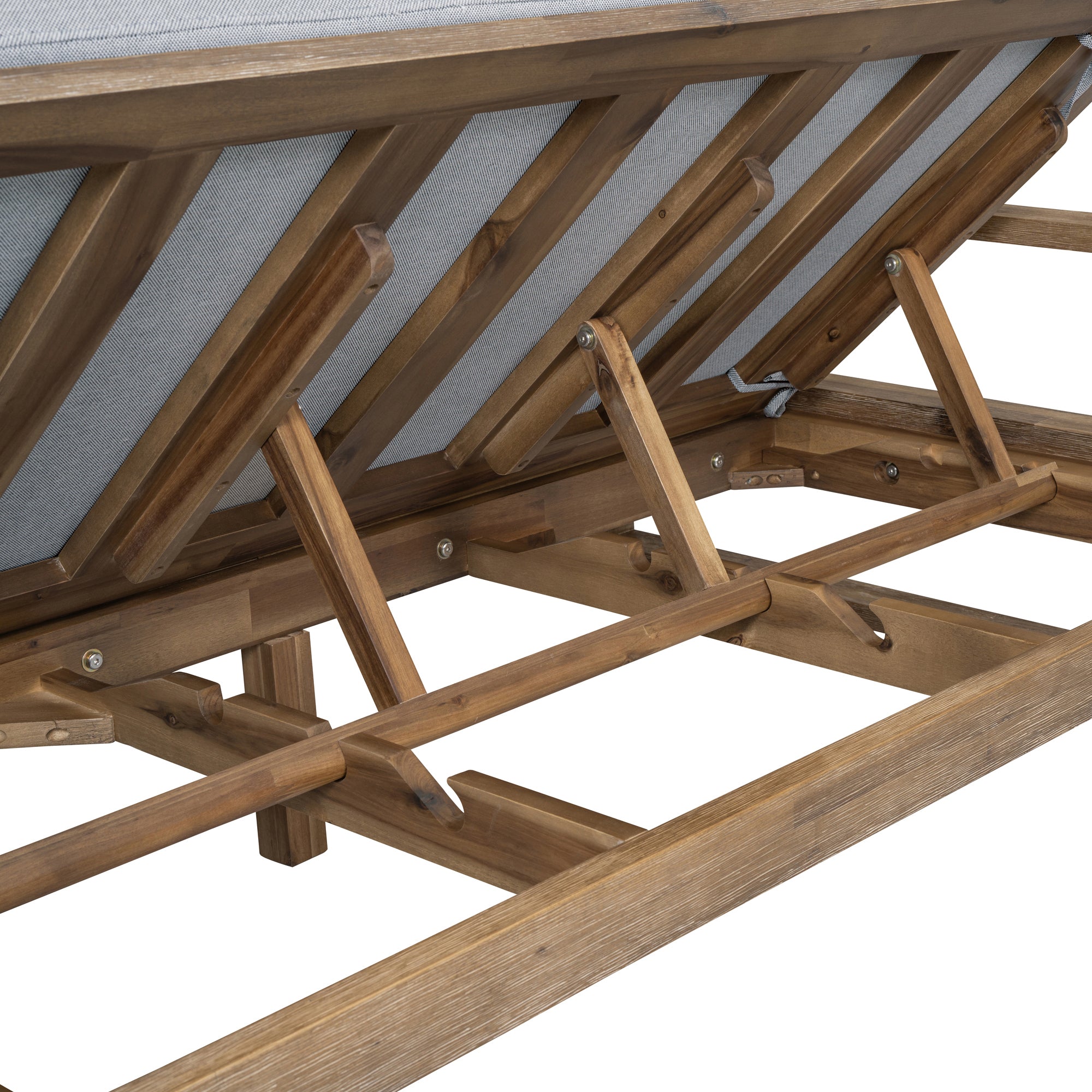 Farmhouse Style Wooden Outdoor Sunbed - 2 Person Daybed for Poolside, Garden & Backyard - Weather-Resistant Grey Wood Lounge Chair - Perfect for Relaxing, Sunbathing & Outdoor Lounging