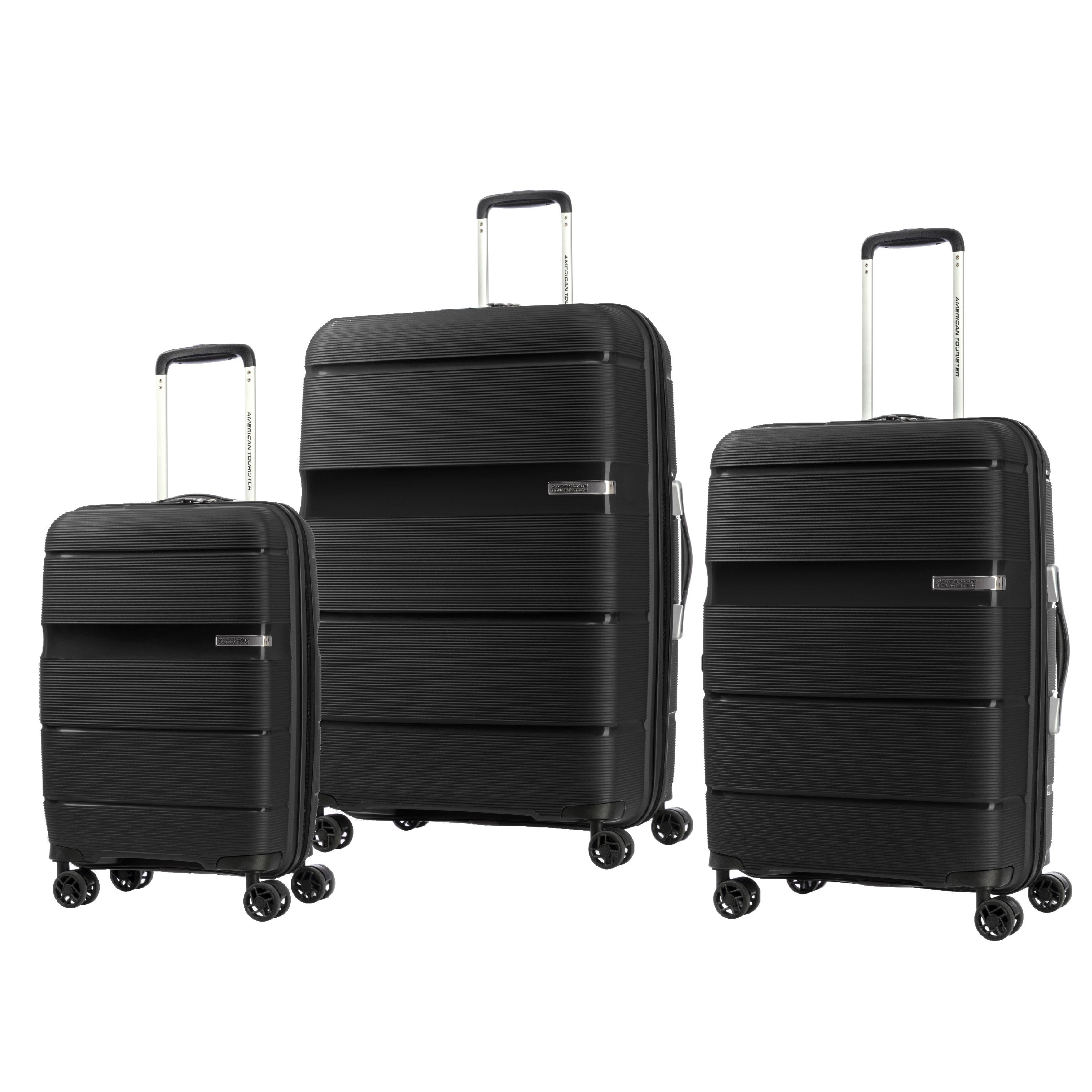 American Tourister Linex Spinner 3-Piece Luggage Set - Lightweight Expandable Suitcase with 360° Wheels for Travel, Business Trips & Family Vacations