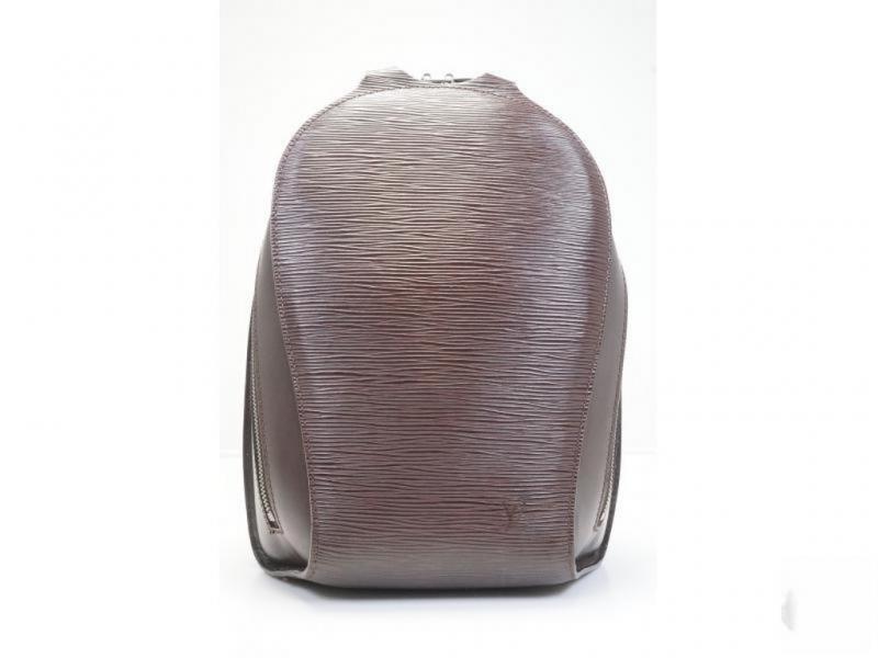 Authentic Pre-Owned Louis Vuitton LV Epi Leather Moka Dark Brown Mabillon Backpack Bag M5223D 161952 - Luxury Vintage Designer Backpack for Travel, Work & Everyday Use