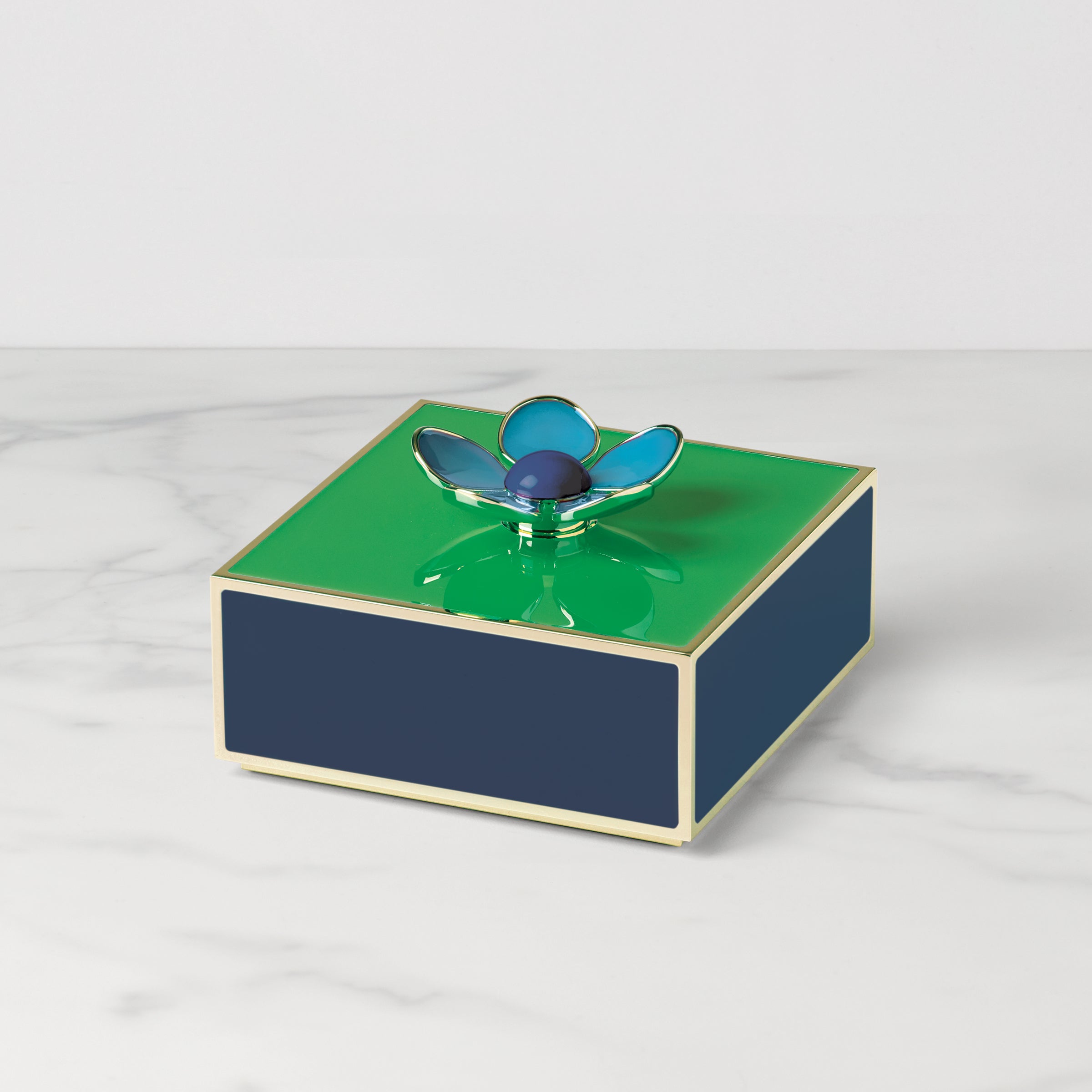 Make It Pop Floral Gift Box in Green & Navy - Perfect for Birthday Presents, Wedding Favors, and Home Decor