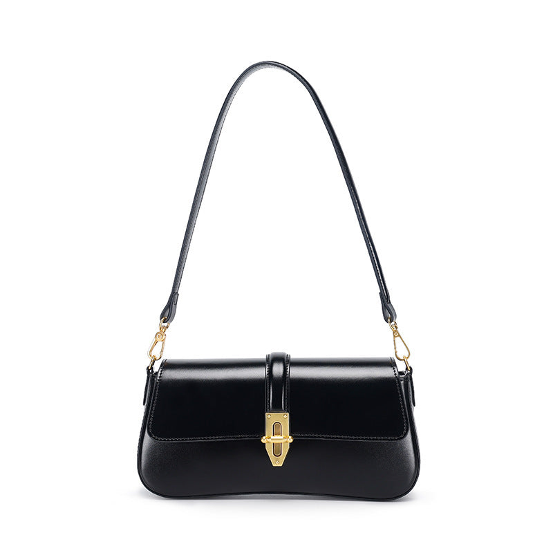 Genuine Leather Crossbody Shoulder Bag for Women - Stylish Underarm Tote & Baguette Purse - Perfect for Work, Travel, and Everyday Use