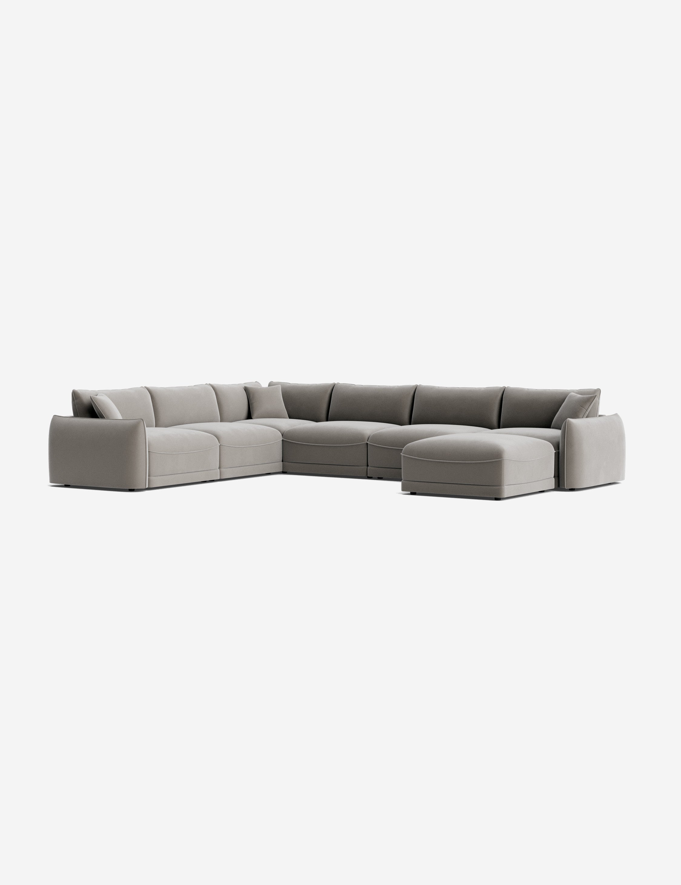 Balmer Modular Corner Sectional Sofa with Ottoman - Modern L-Shaped Living Room Furniture for Small Spaces | Perfect for Apartments, Condos & Family Gatherings