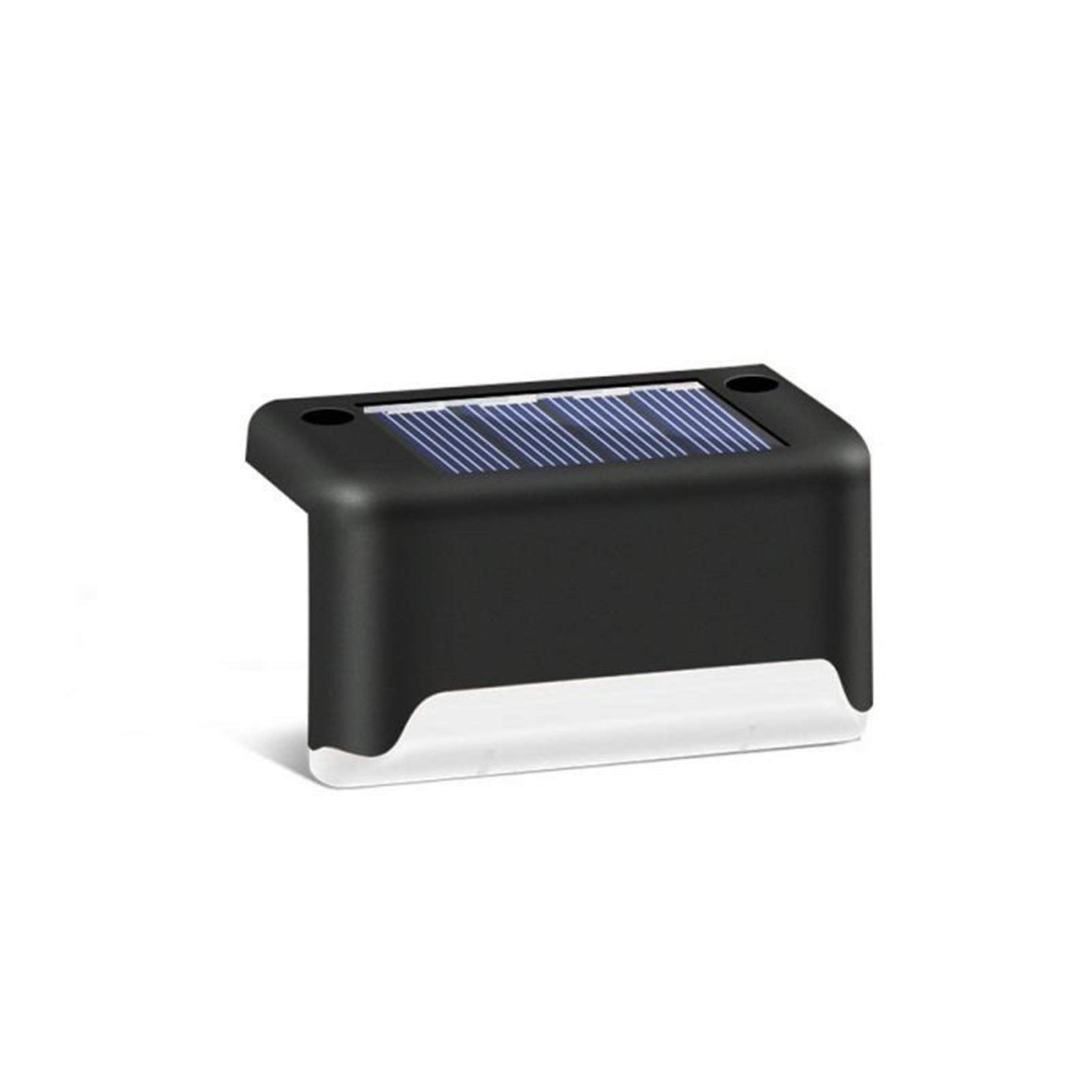 Solar Powered LED Wall Sconce Lights - 4/8X Waterproof Outdoor Solar Garden Lights for Fence, Bridge, Stairs & Landscape Lighting (Black, 1PC) - Perfect for Pathway, Deck, Patio, and Yard Illumination