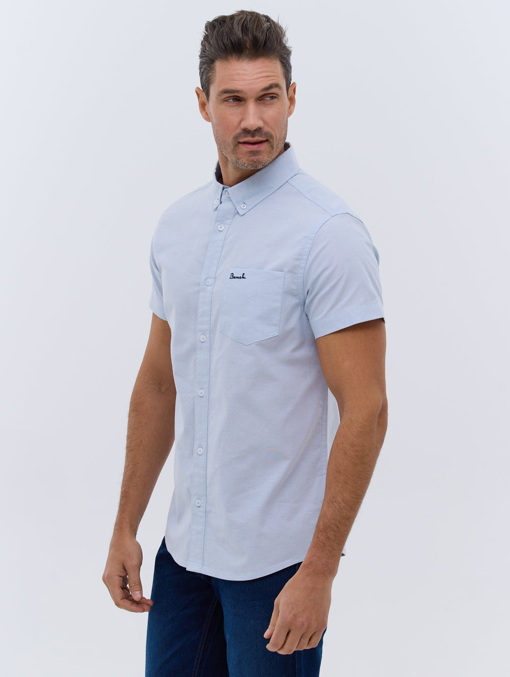 Bowdon Men's Short Sleeve Oxford Shirt - Casual Button Down Shirt for Business, Office & Summer Wear - Breathable Comfort Fit Dress Shirt for Men