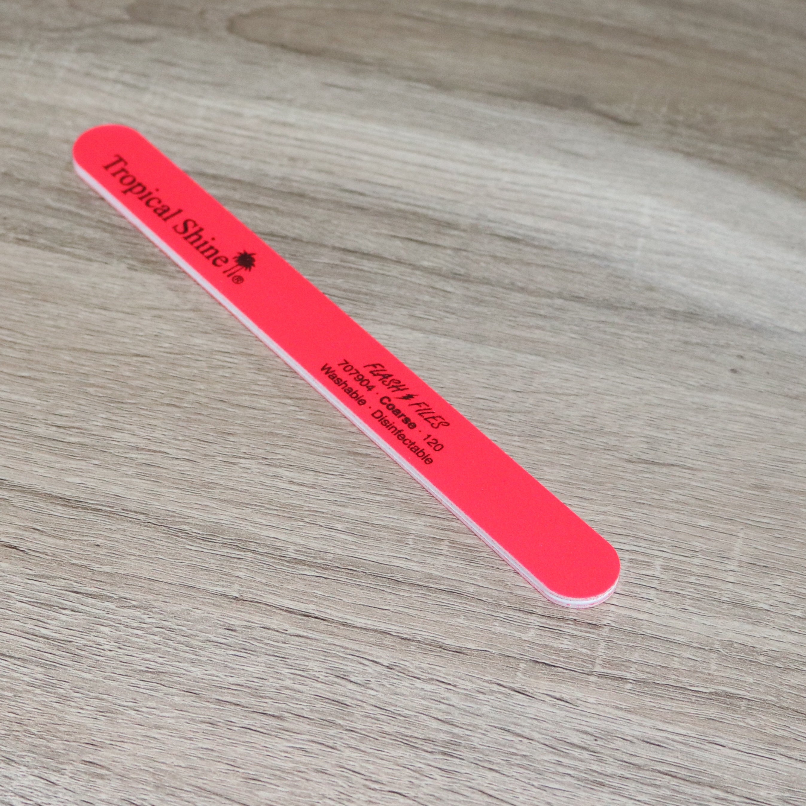3 Pack Cushioned Nail Files with 120 Grit - Tropical Shine Salon Boards for Professional & At-Home Manicures | Perfect for Nail Salons, Travel & DIY Nail Care