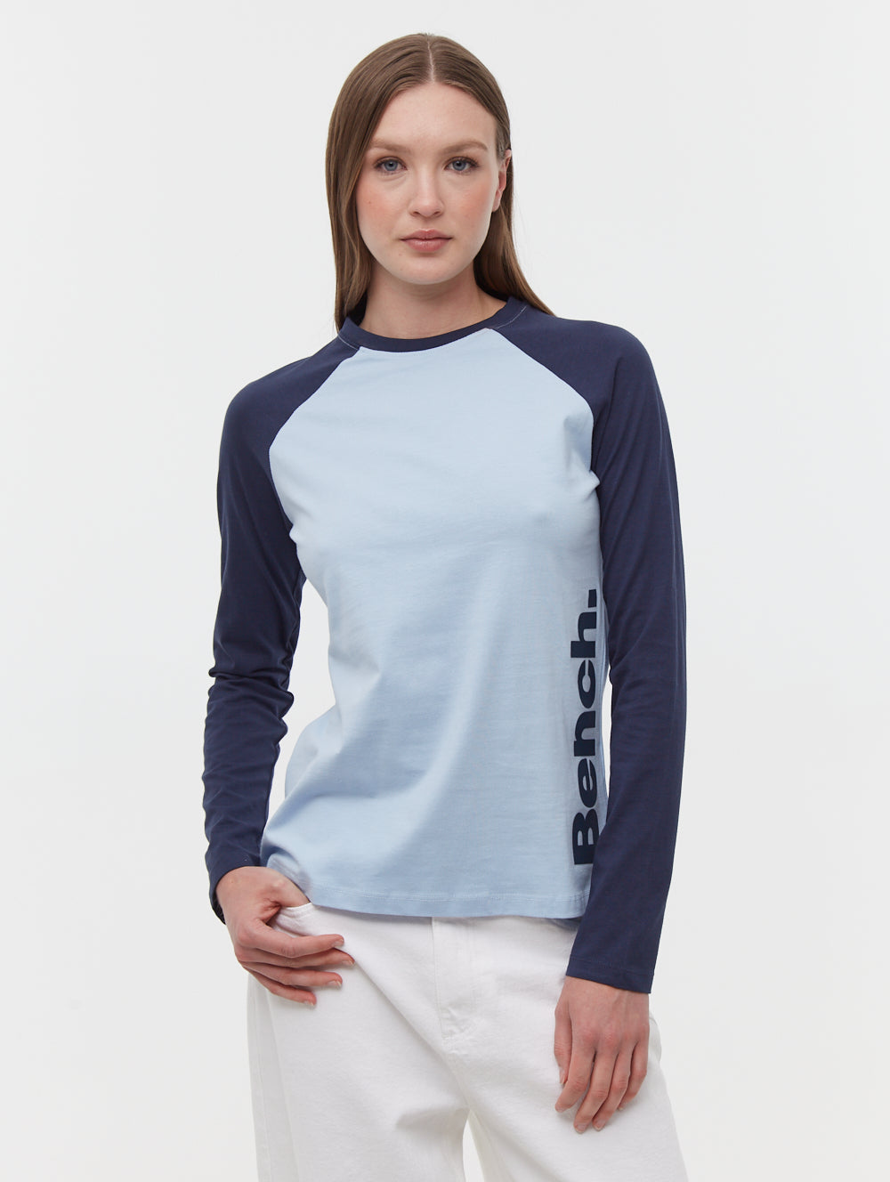 Brina Long Sleeve Baseball T-Shirt for Women - Vintage Style Casual Top - Perfect for Sports, Outings & Everyday Wear