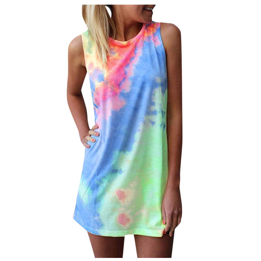 Elegant AODONG Women's Summer Boho Floral Sundress - Casual Spaghetti Strap Backless Beach Dress for Vacation, Party & Date Night
