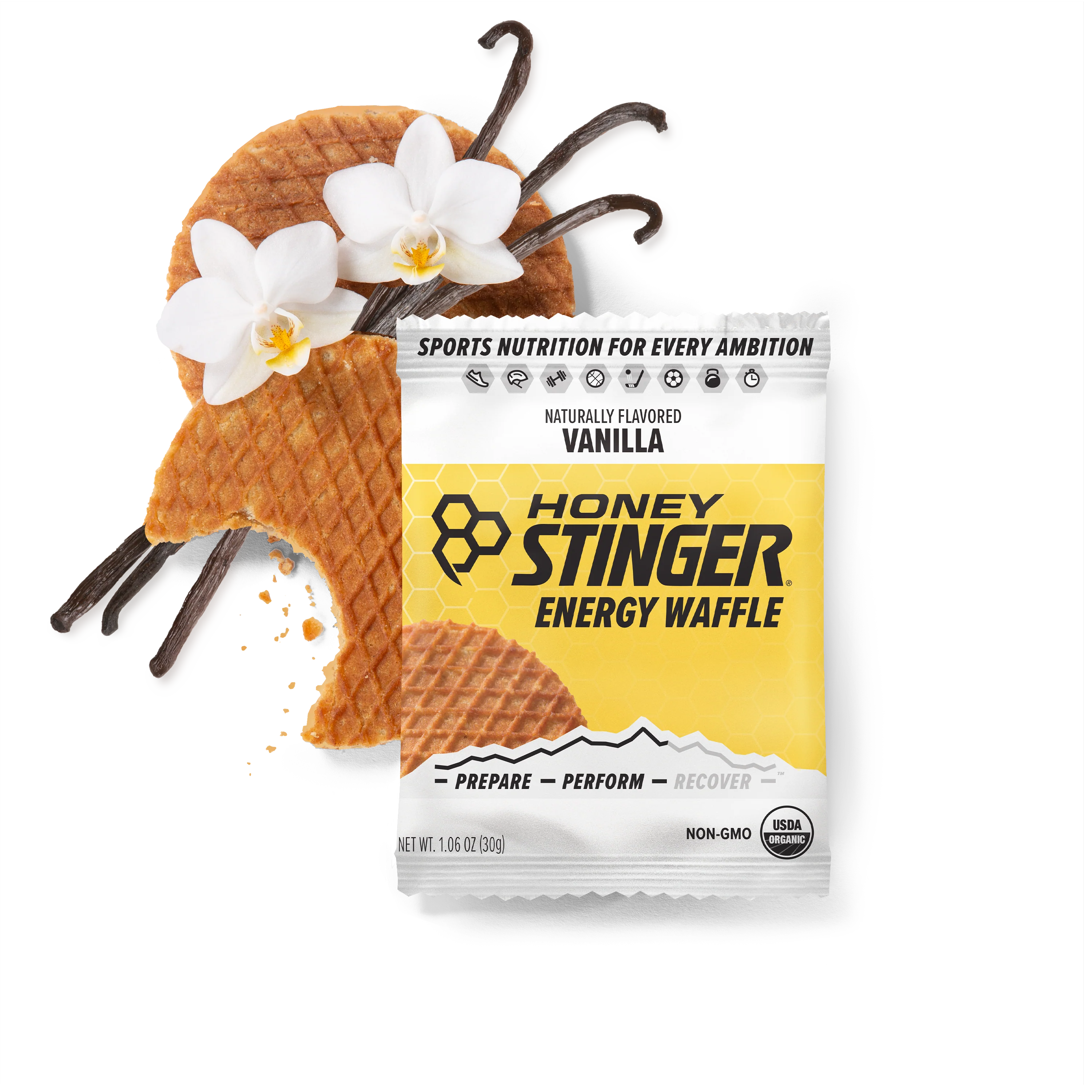 Honey Stinger Organic Waffle - Energy Snack for Athletes & Hikers - Gluten-Free & Non-GMO - Perfect for Pre-Workout, Cycling & Outdoor Adventures