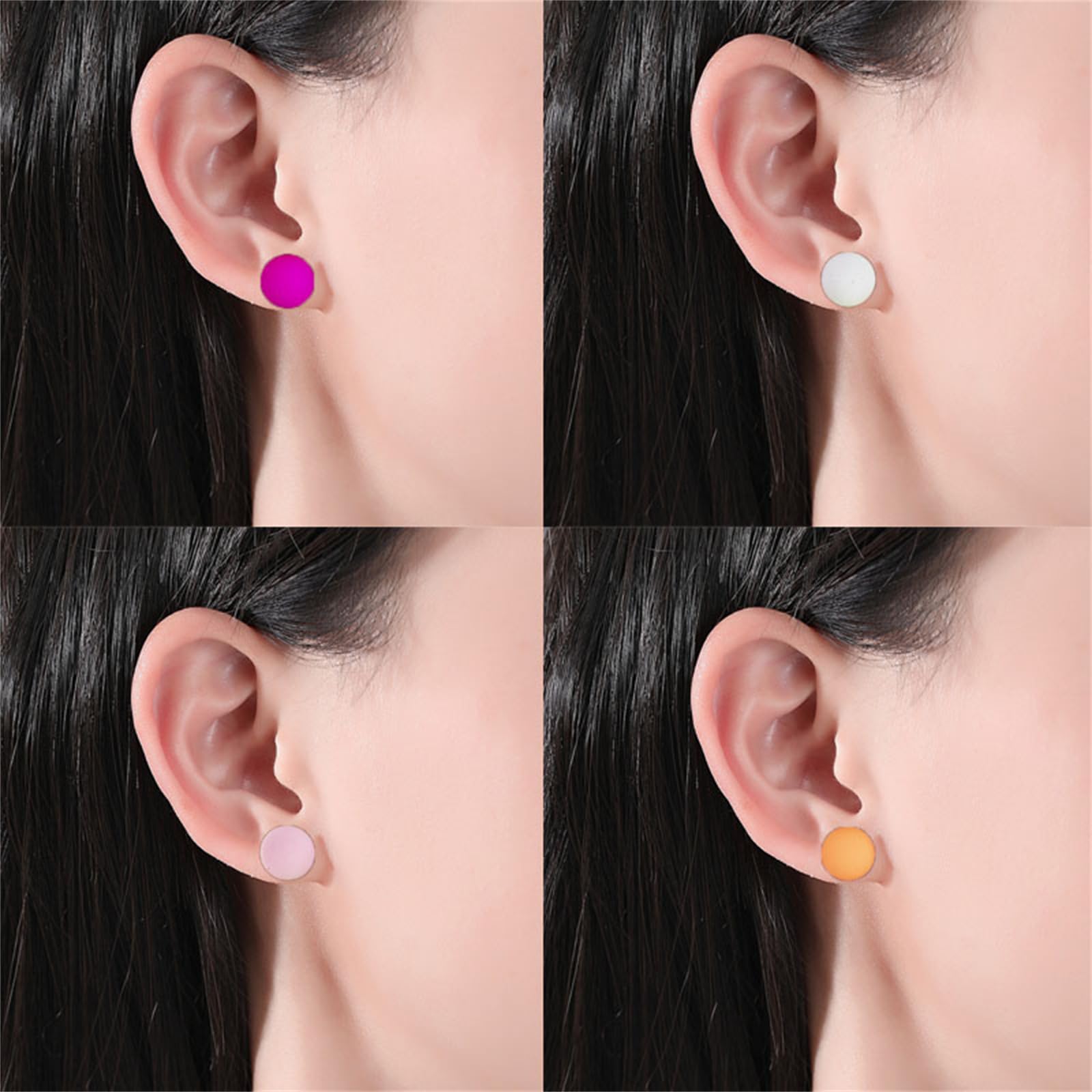 9 Pairs Large Heart Earrings for Women - Colorful Acrylic Geometric Stud Earrings, Valentine's Day Gifts | Perfect for Party, Date Night & Everyday Fashion Accessories
