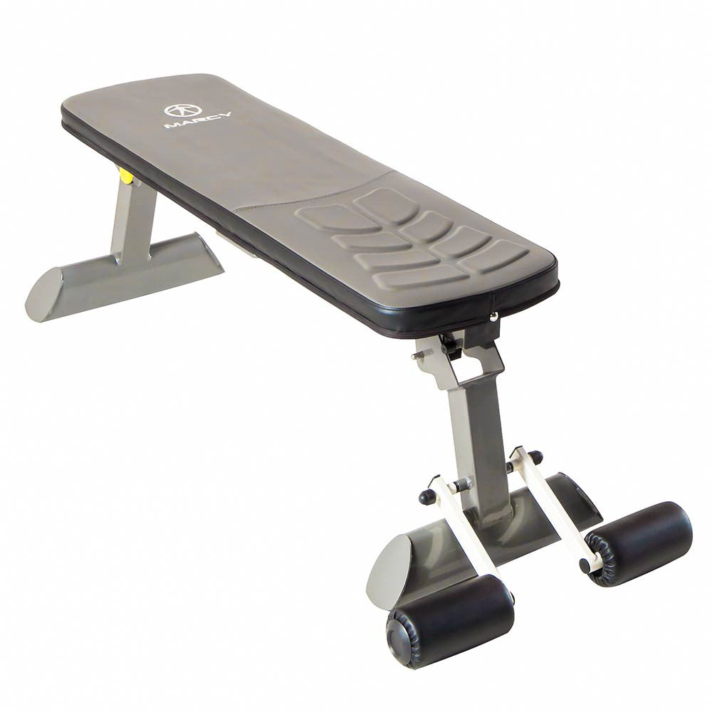 Marcy SB 10500 Flat Weight Bench - Adjustable Workout Bench for Home Gym Strength Training - Perfect for Dumbbell Press, Chest Exercises & Full-Body Workouts