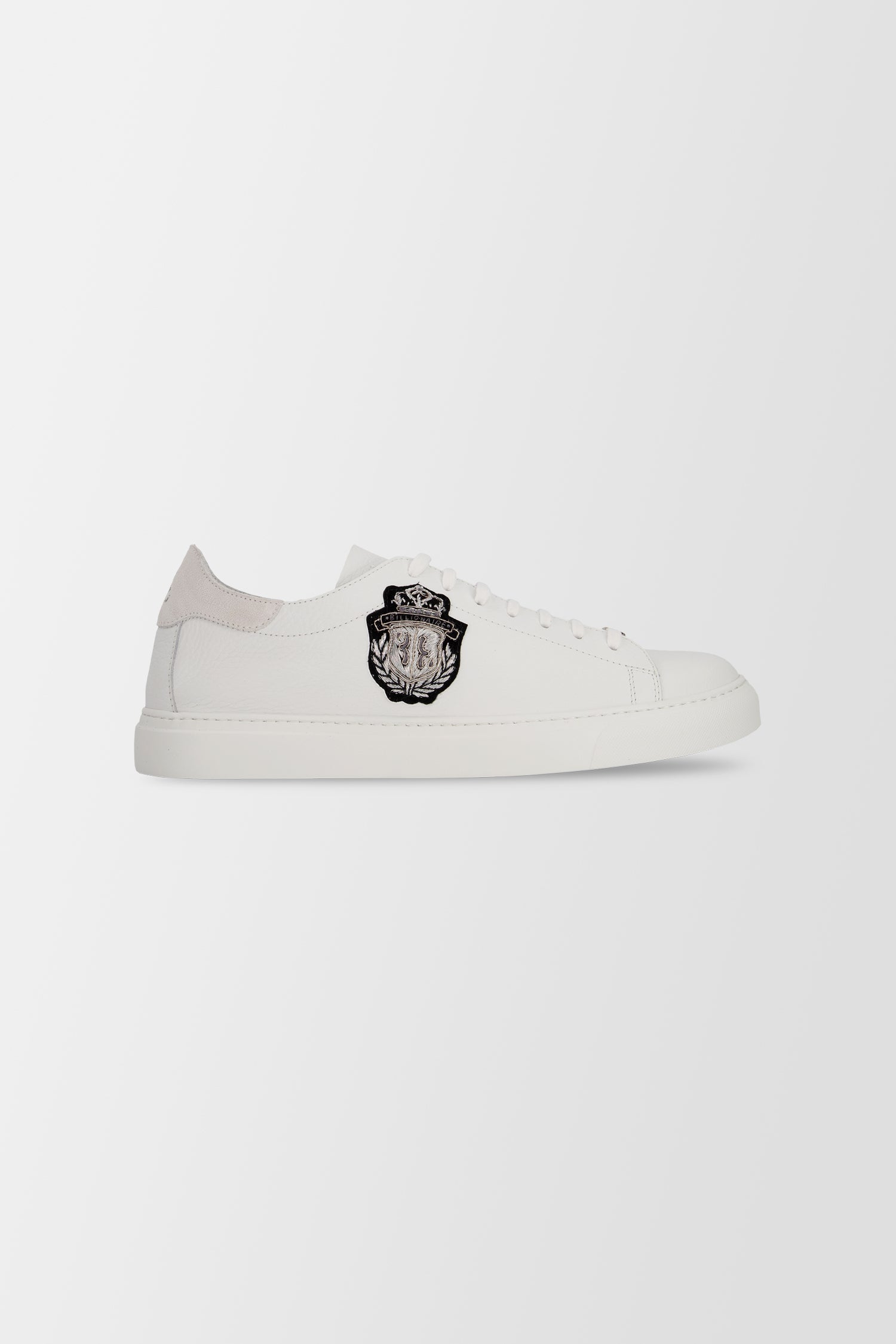 Billionaire Black Crest White Sneakers - Stylish Men's Casual Shoes for Walking, Running & Everyday Wear - Comfortable Fashion Sneakers for Work, Gym & Travel