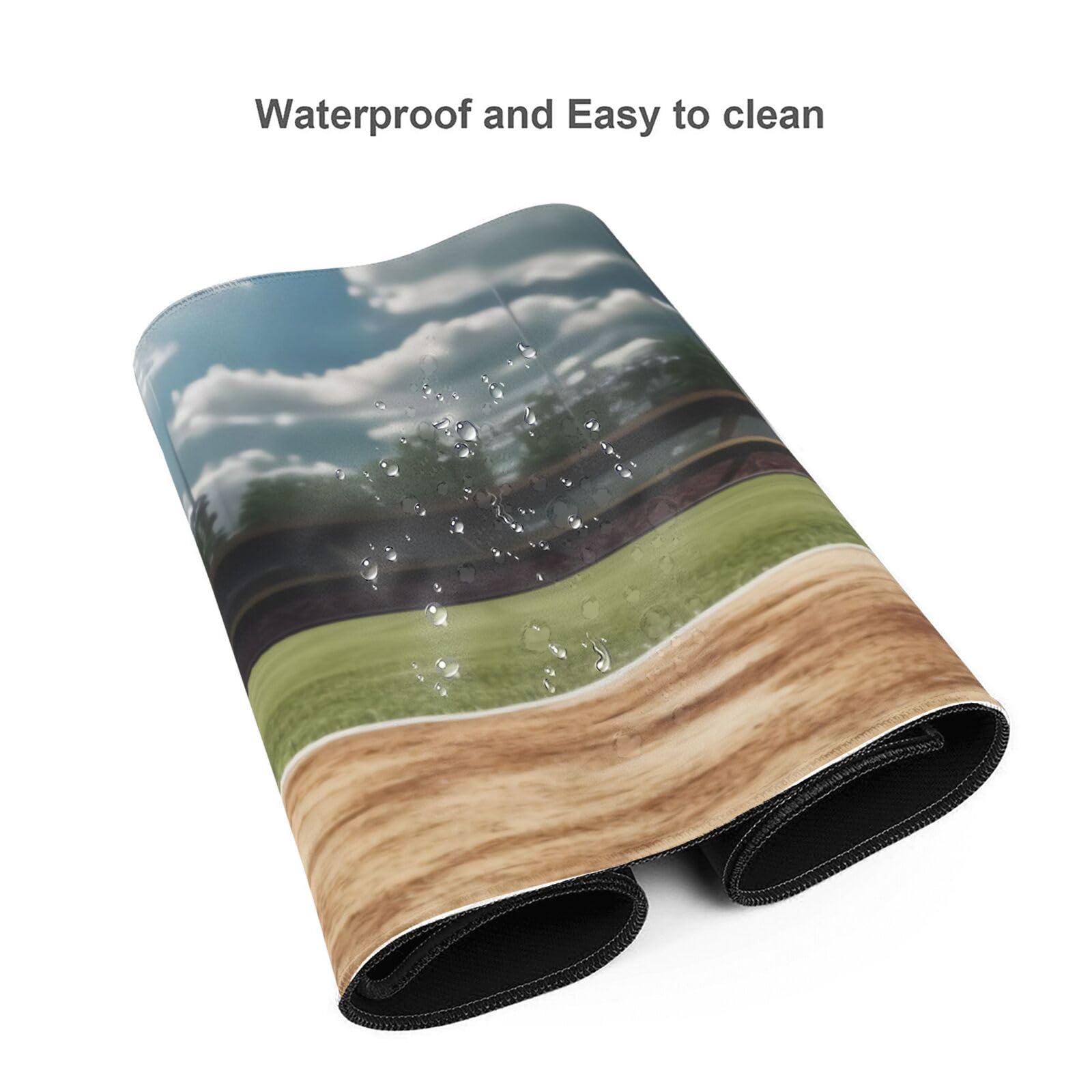 Baseball Sports Field Print Mouse Pad - 11.8x31.5 Inch Non-Slip Gaming Mousepad with Strong Adhesion & Durable Surface - Perfect for Office Work, PC Gaming & Computer Setup Accessories