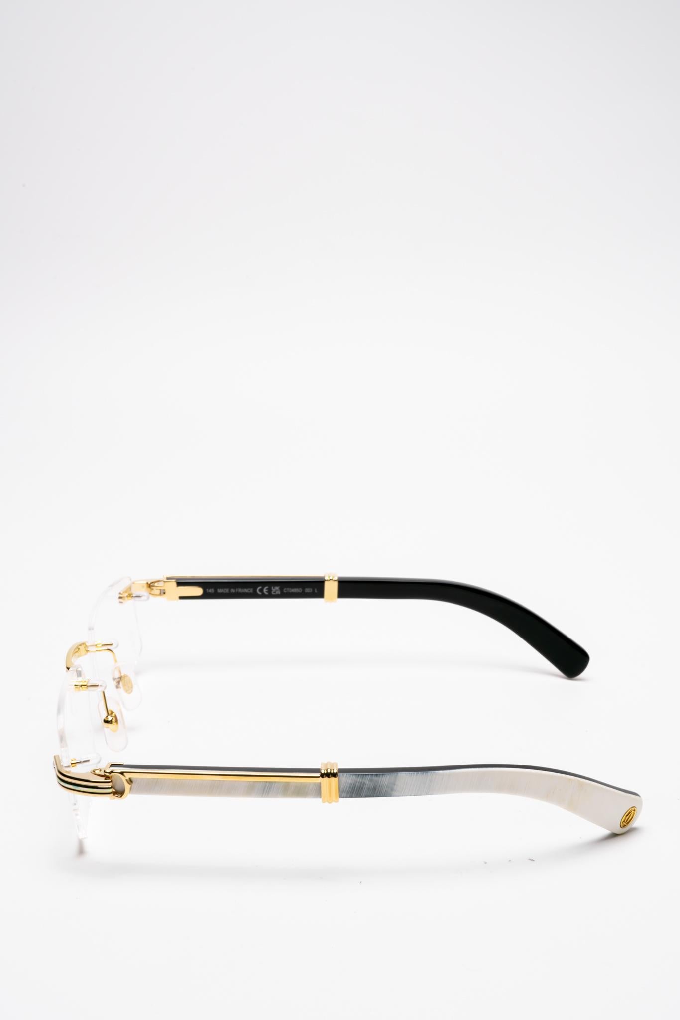 Cartier CT0485O 003 Première de Cartier Buffalo Horn Eyeglasses - Luxury Designer Sunglasses for Women, Perfect for Outdoor Activities & Fashion Accessories