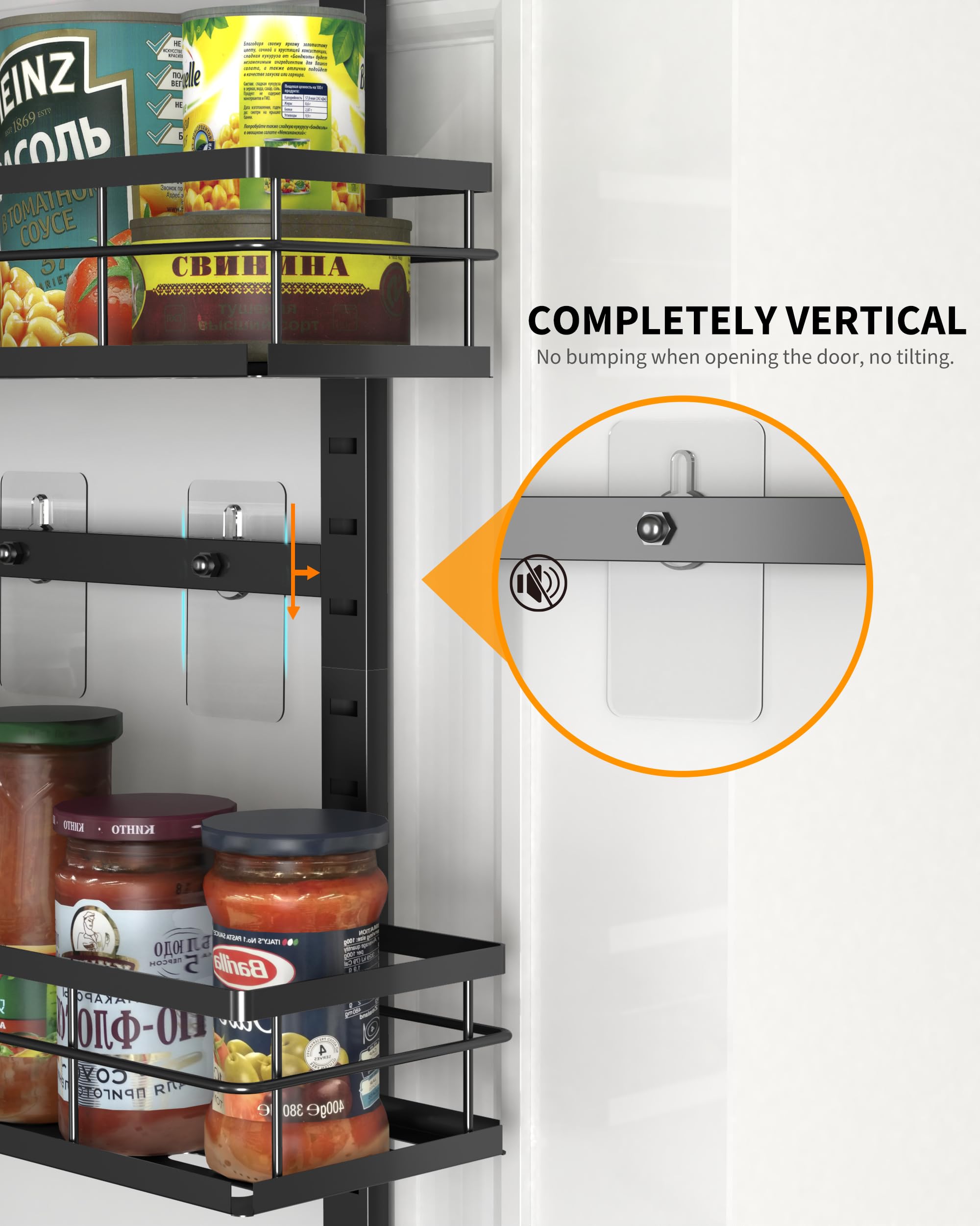 9-Tier Over The Door Organizer - Space Saving Hanging Shelf for Pantry, Bathroom, Closet & Laundry Room - Black Storage Rack for Home & Kitchen Organization (Perfect for Small Spaces & Apartment Living)