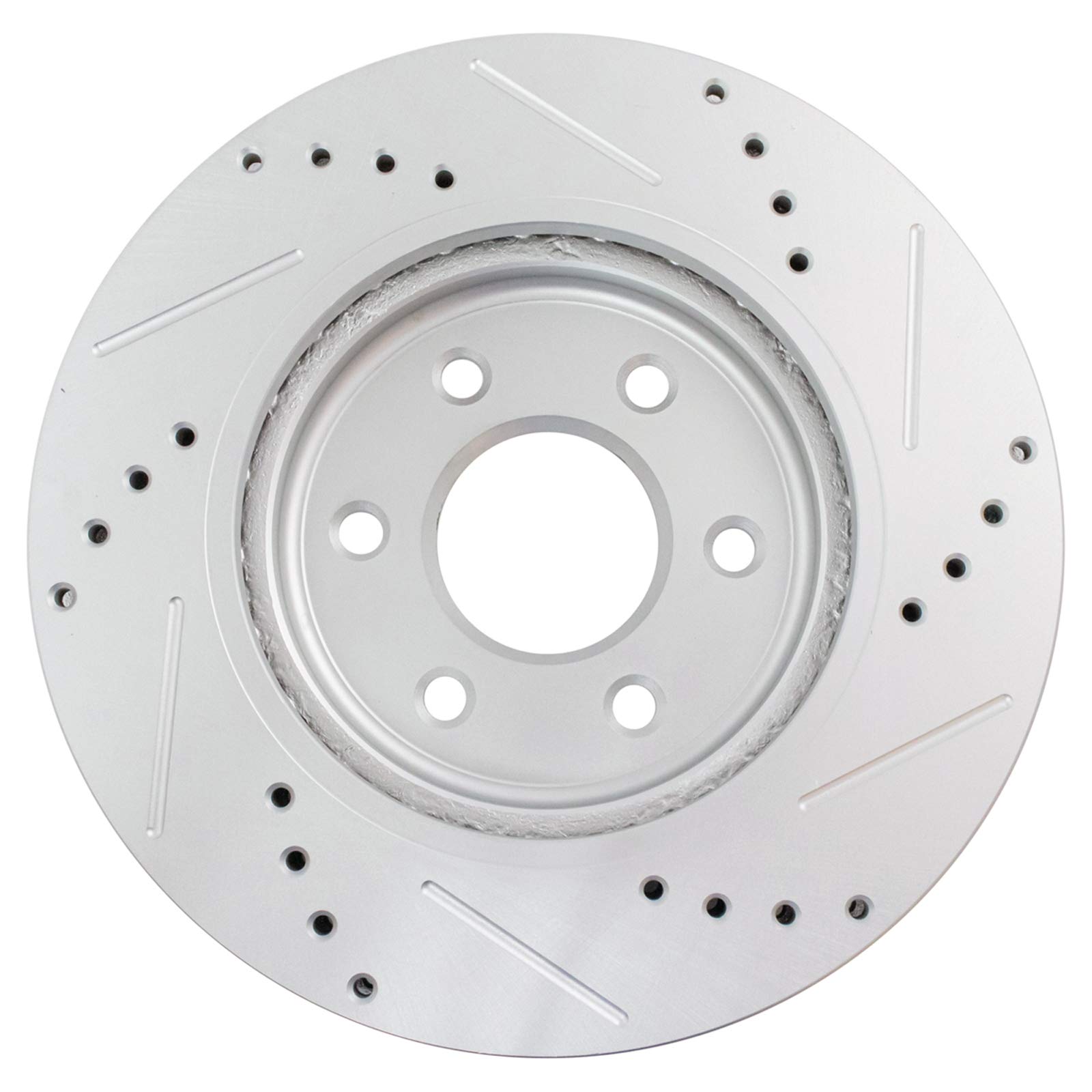 TRQ Front Posi Ceramic Brake Pads & Performance Rotors with Wheel Hub Bearing Kit - High-Performance Braking for Trucks, SUVs, and Off-Road Vehicles