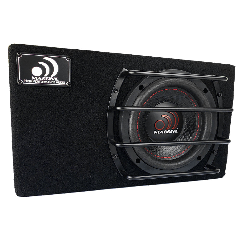 BG8 8-Inch 400 Watt RMS 2 Ohm Pre-Loaded Subwoofer in Ported Enclosure - Powerful Bass for Car Audio & Home Theater Systems