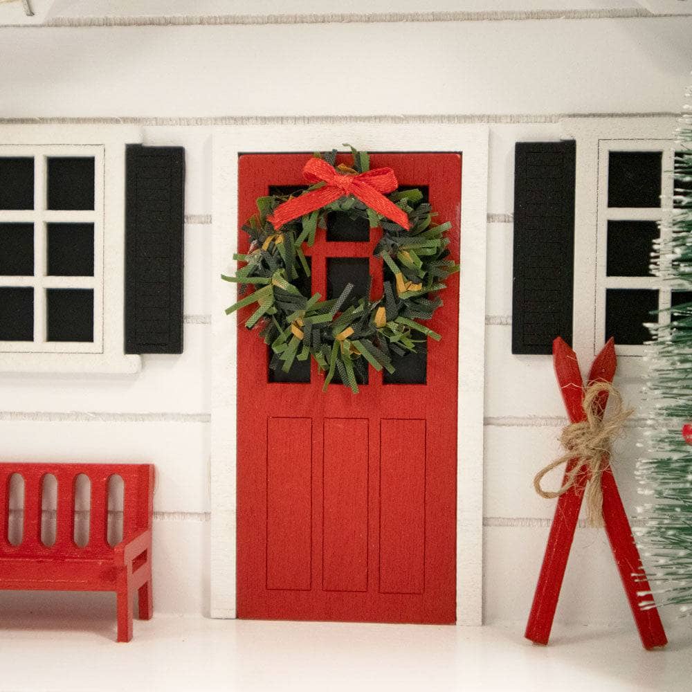 Cozy Holiday Ski House Decor with Warm LED Lights - Perfect for Christmas, Winter Cabin & Mountain Getaway Decorations
