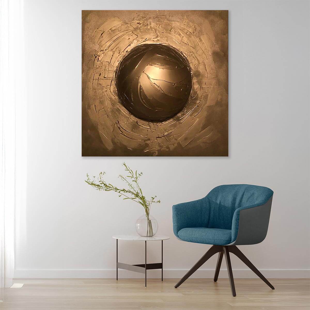 Mars Mixed Media Canvas - Abstract Space Art Painting for Home & Office Decor - Perfect for Living Room, Bedroom, or Studio Wall Art